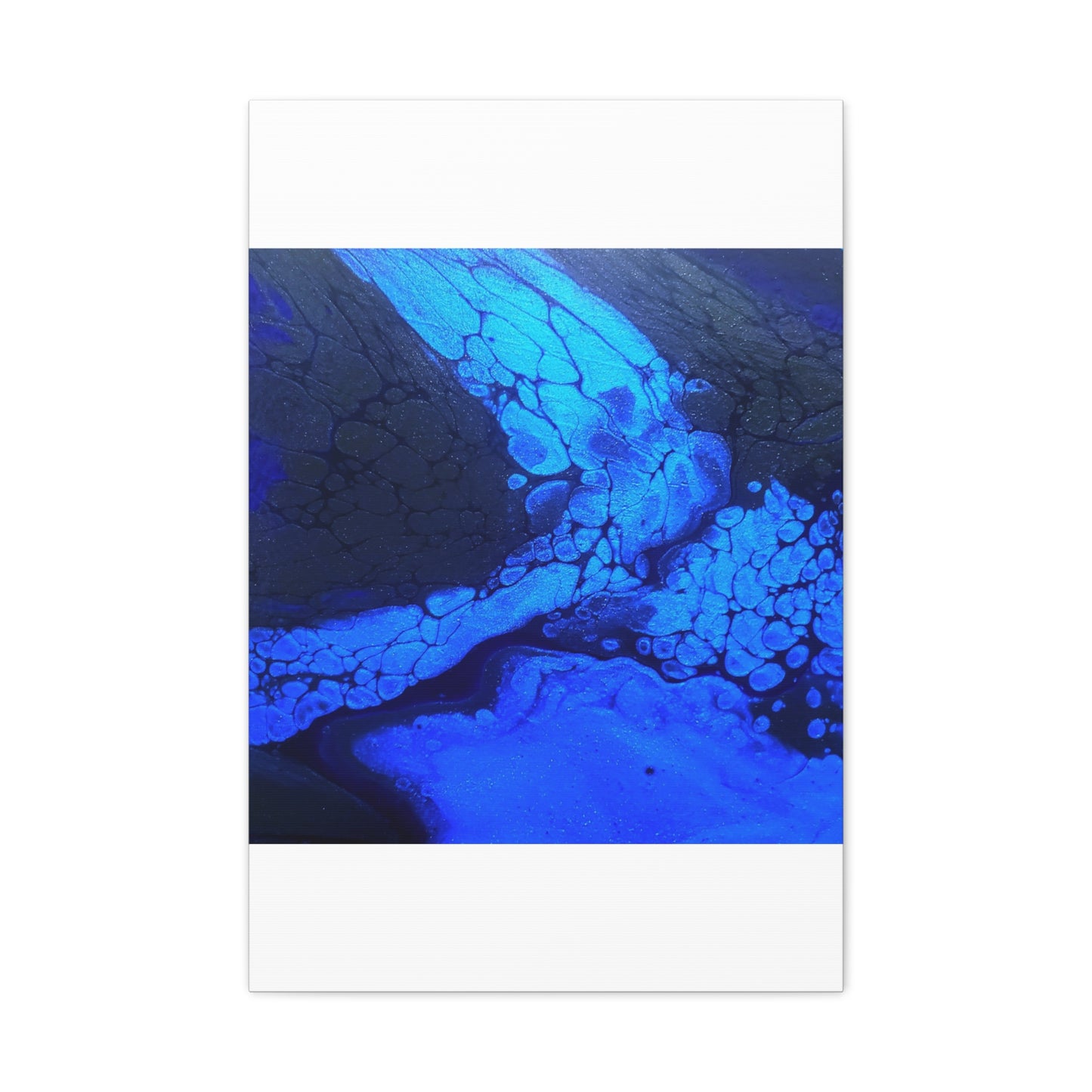 Abstract Blue Ocean Canvas Print — Matte Stretched Wall Art