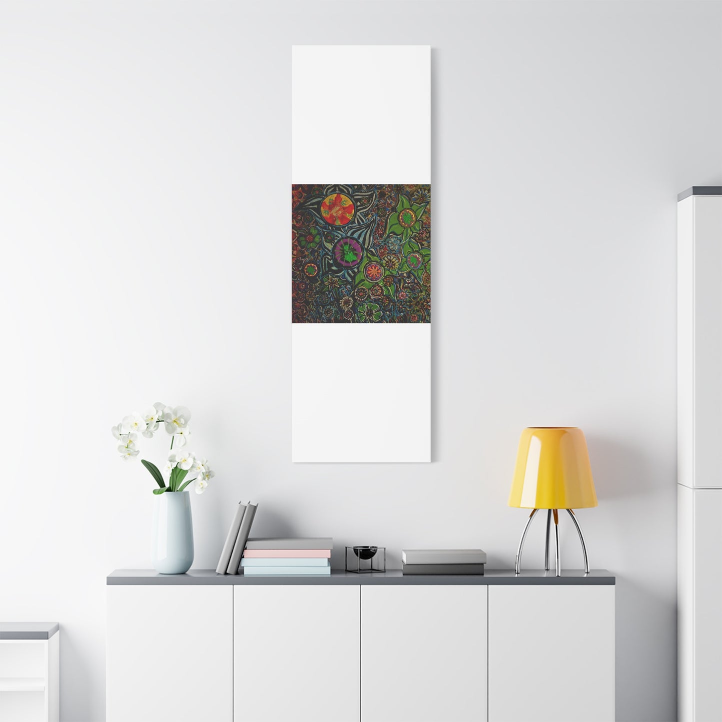 Urban_gardening-03 - Psychedelic Floral Canvas Print — Vibrant Abstract Garden Wall Art