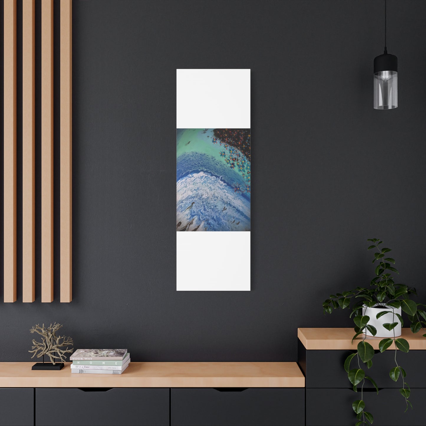 floetrol&flowers - Abstract Matte Canvas Print — Floral Accents Stretched Wall Art