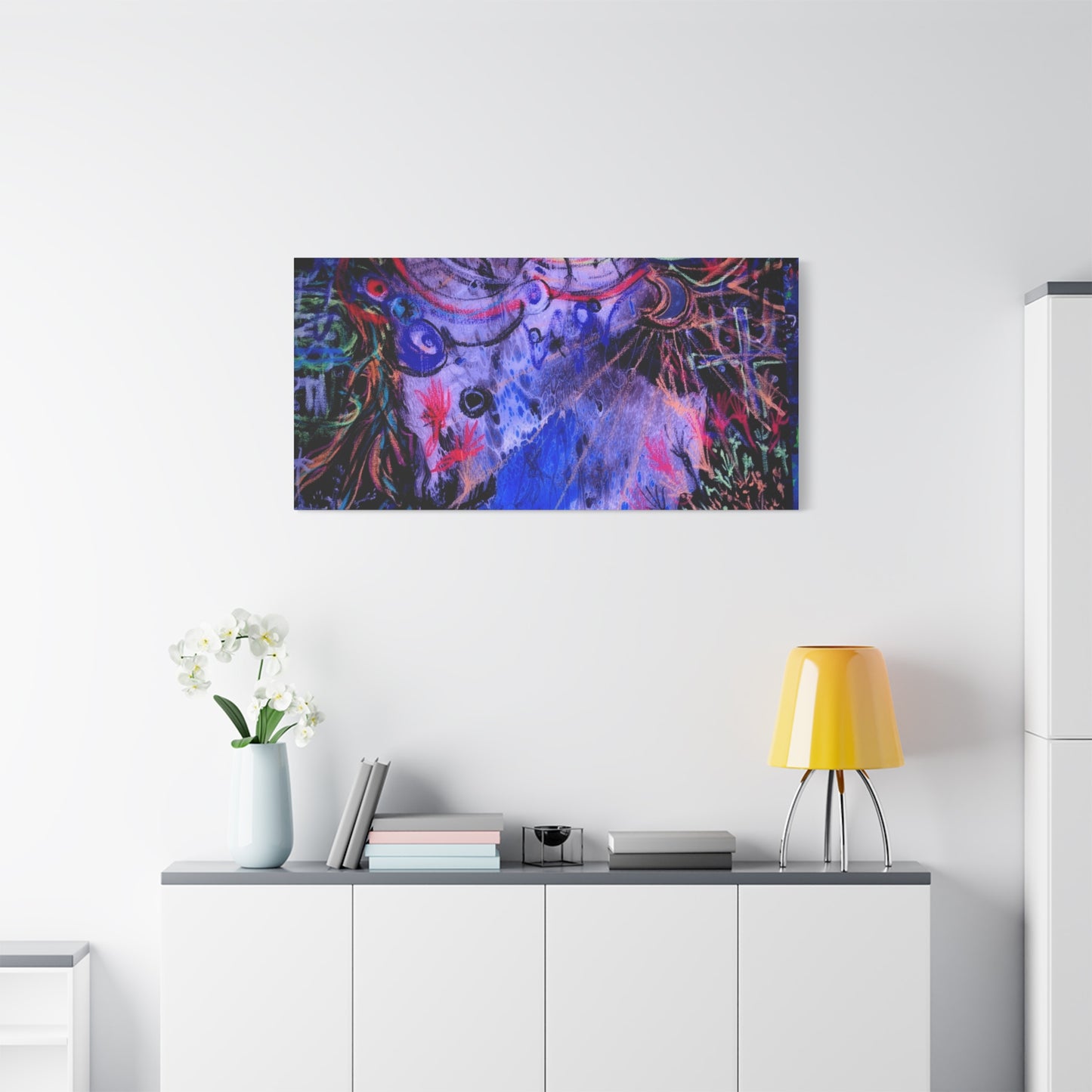 soul_extractions - Abstract Neon Canvas Art - Vibrant Psychedelic Wall Decor