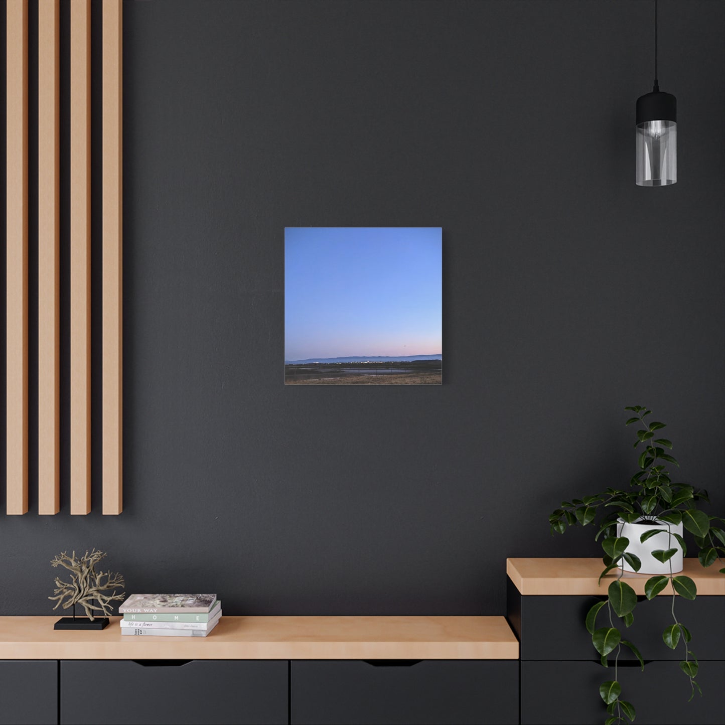 Serene Blue Horizon Matte Canvas Print — Stretched Wall Art