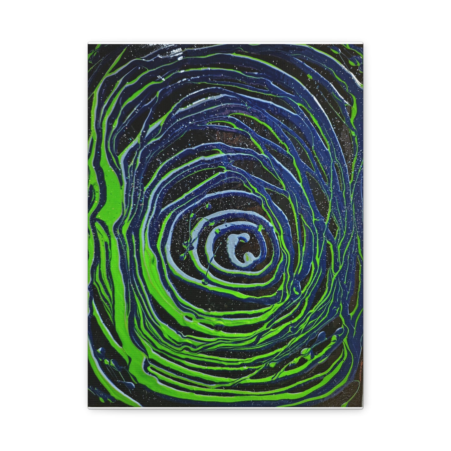 Abstract Green Swirl Matte Canvas Art — Stretched 1.25" Wall Décor