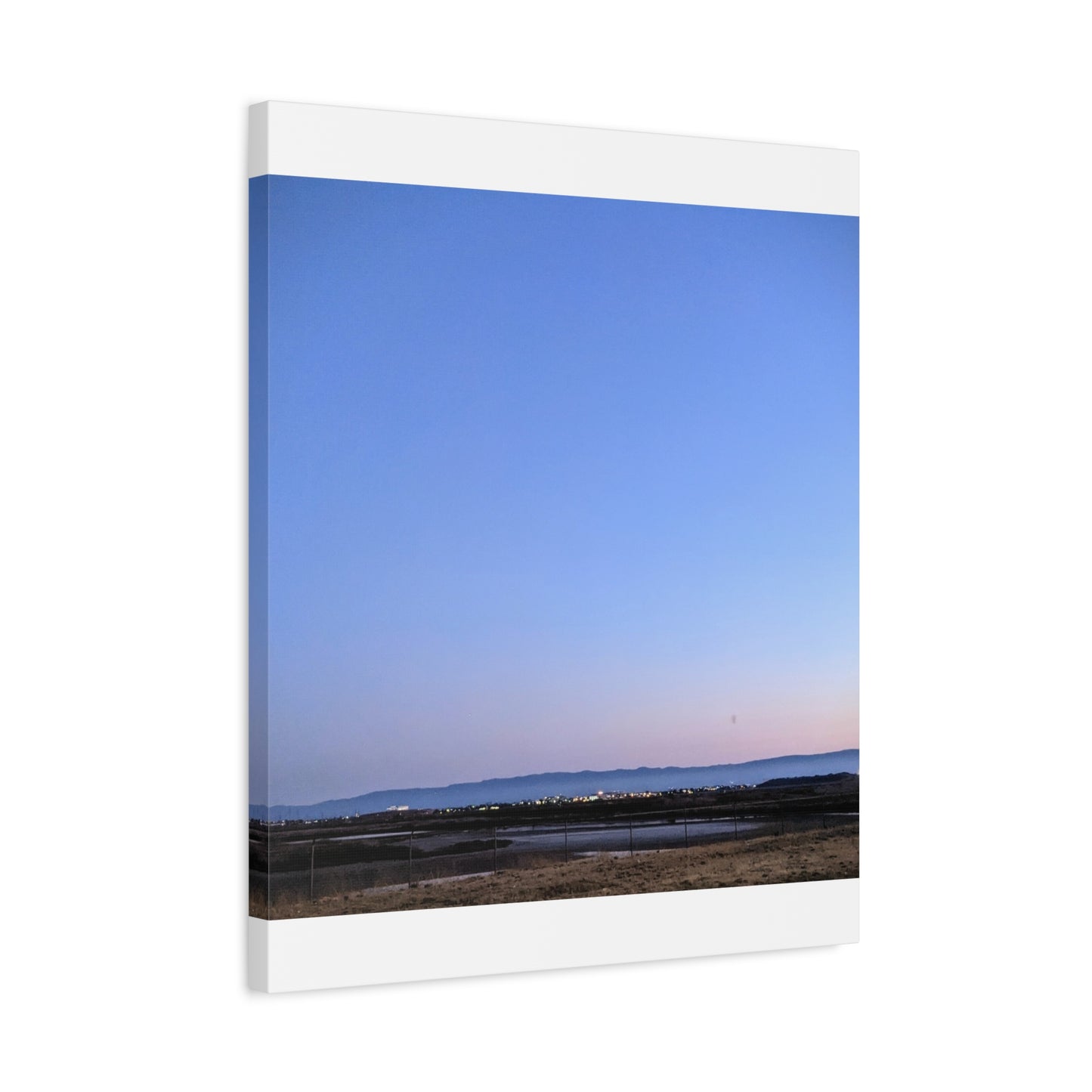 Serene Blue Horizon Matte Canvas Print — Stretched Wall Art