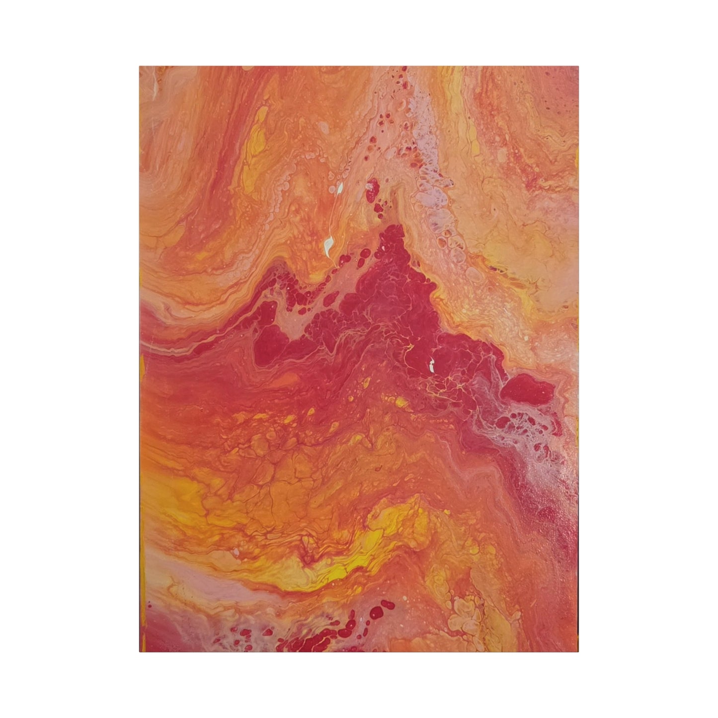 Abstract Pepto Popured - Sunset Swirl Matte Canvas Art - Stretched 1.25"