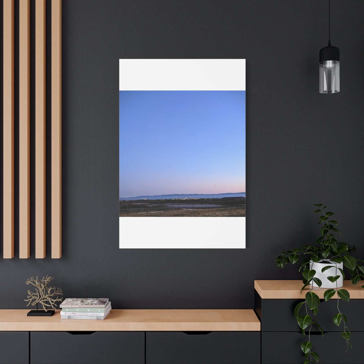 Serene Blue Horizon Matte Canvas Print — Stretched Wall Art