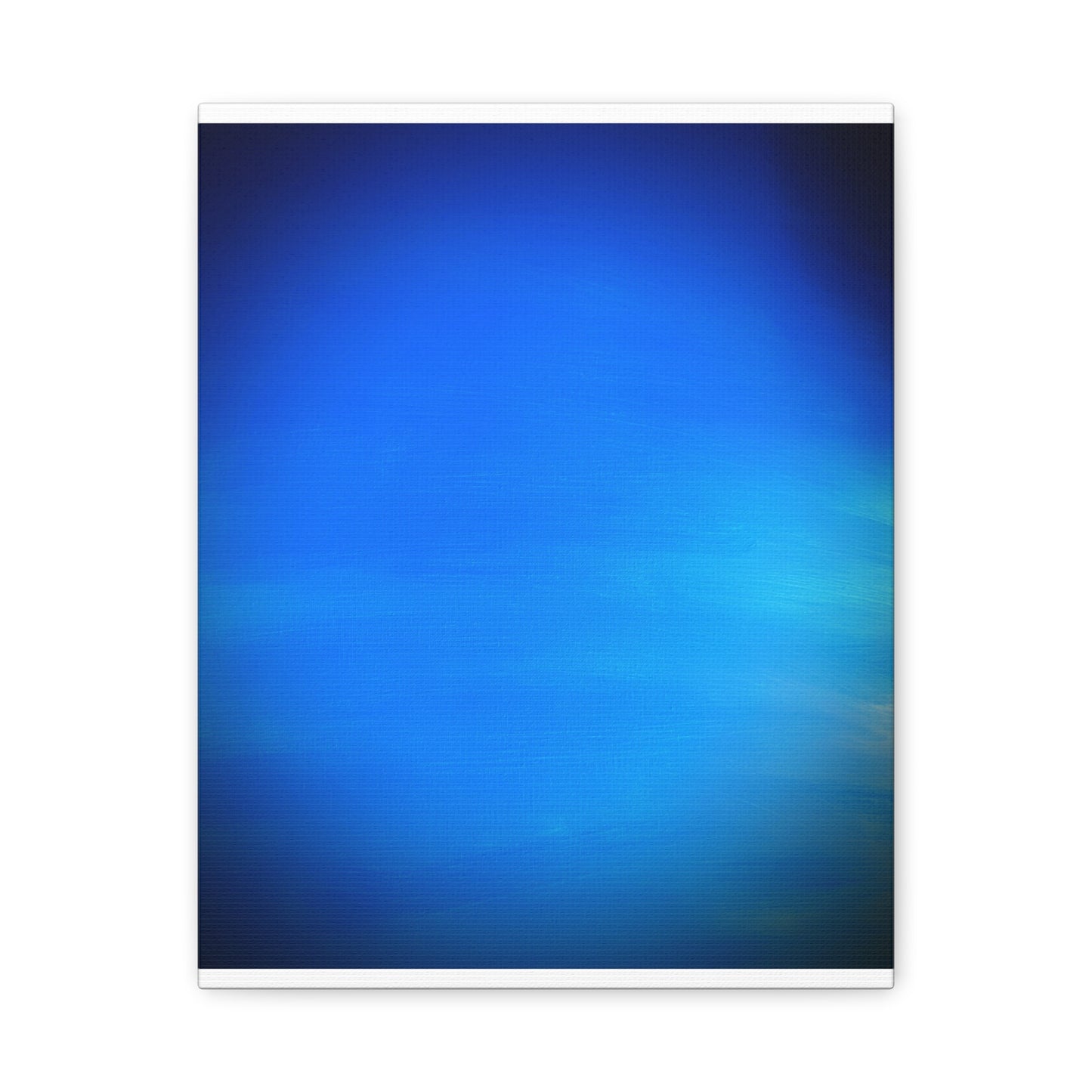 Blue Burst - Gradient Matte Canvas Print — Abstract Ocean Wall Art, Stretched 1.25"