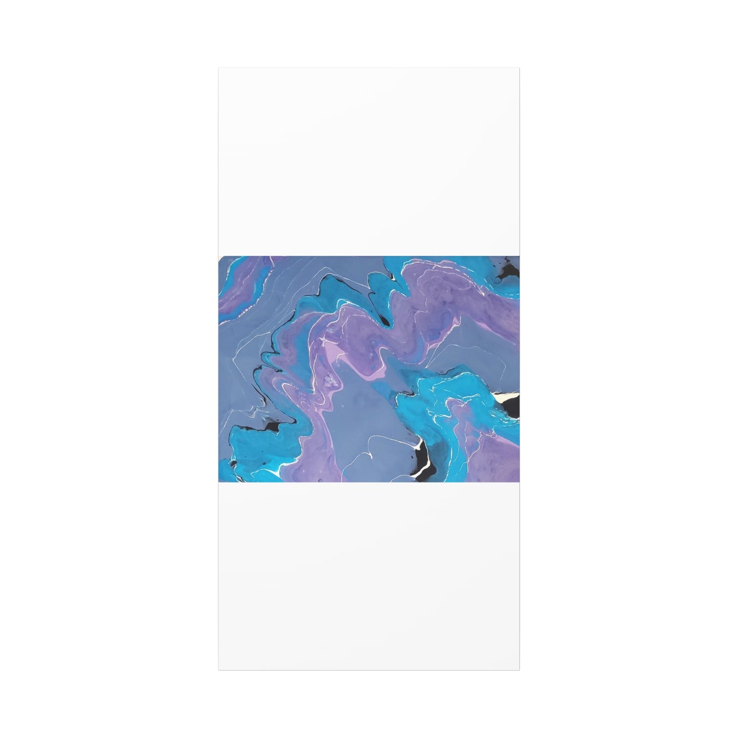 Abstract Blue & Purple Fluid Art Canvas - Matte Stretched Wall Art
