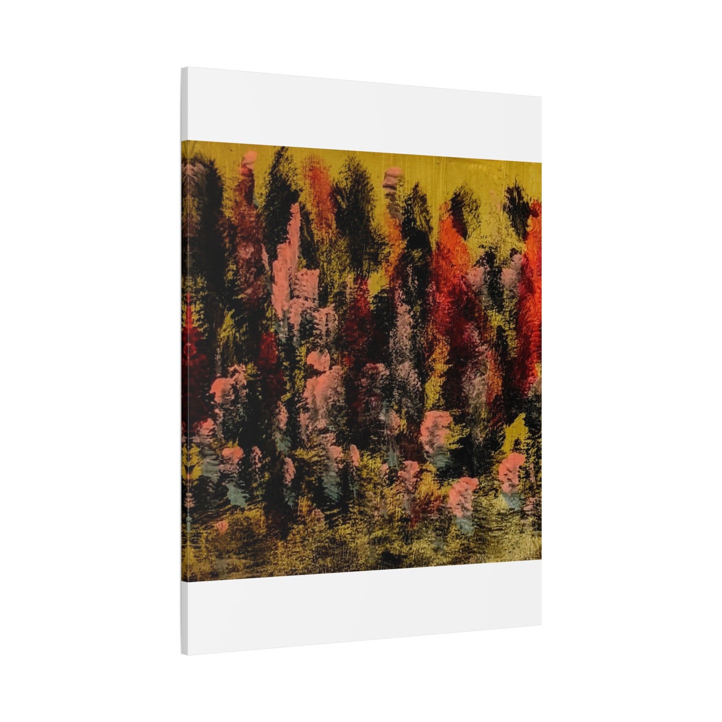 Autumn Forest Abstract — Matte Stretched Canvas