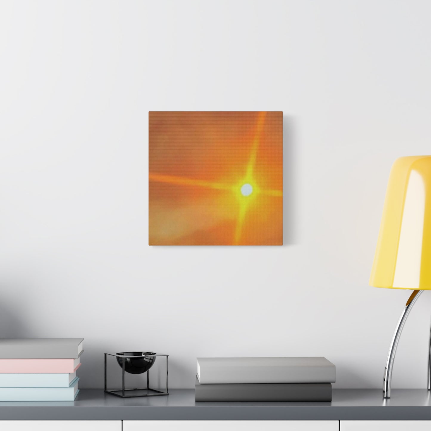 Sunburst Sunset Canvas Print — Warm Abstract Wall Art