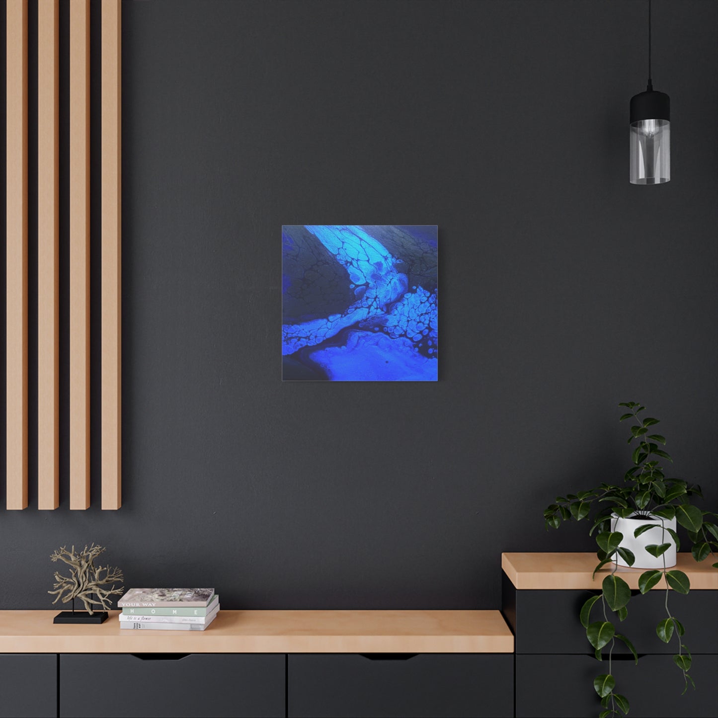 Abstract Blue Ocean Canvas Print — Matte Stretched Wall Art