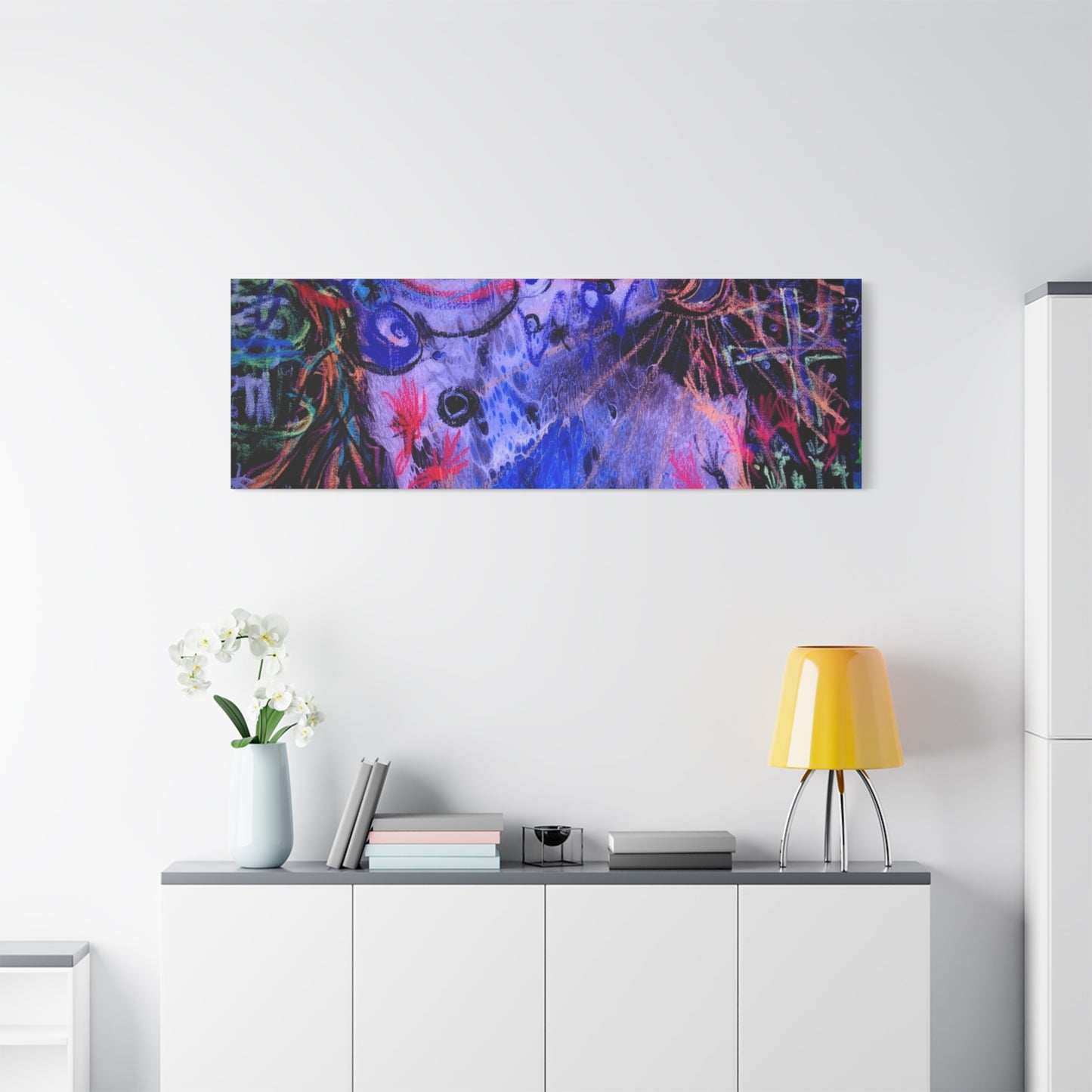 soul_extractions - Abstract Neon Canvas Art - Vibrant Psychedelic Wall Decor