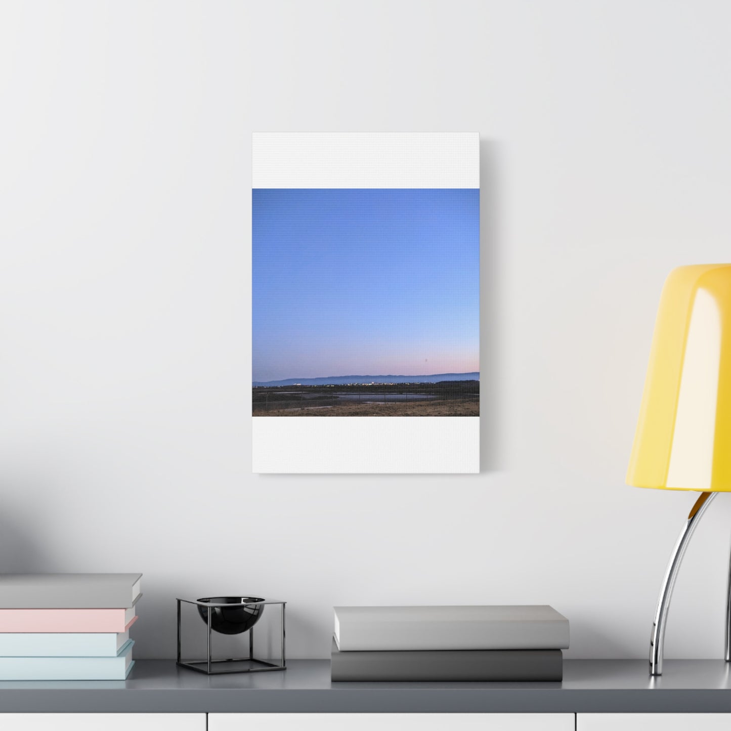 Serene Blue Horizon Matte Canvas Print — Stretched Wall Art