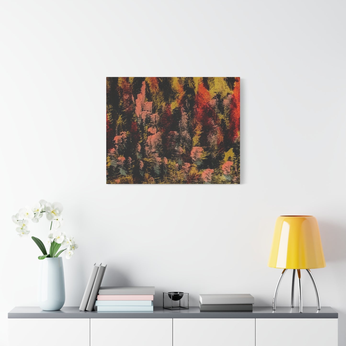 Autumn Forest Abstract — Matte Stretched Canvas