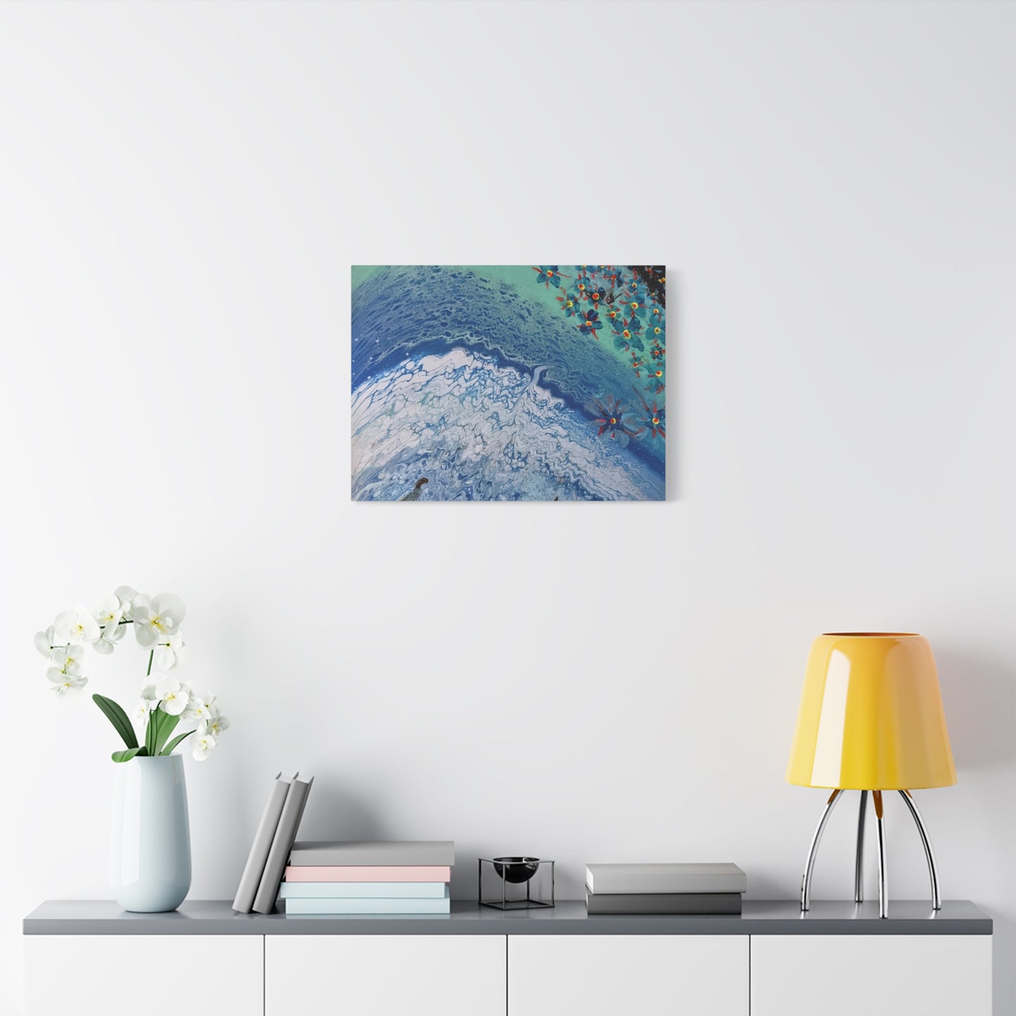 floetrol&flowers - Abstract Matte Canvas Print — Floral Accents Stretched Wall Art