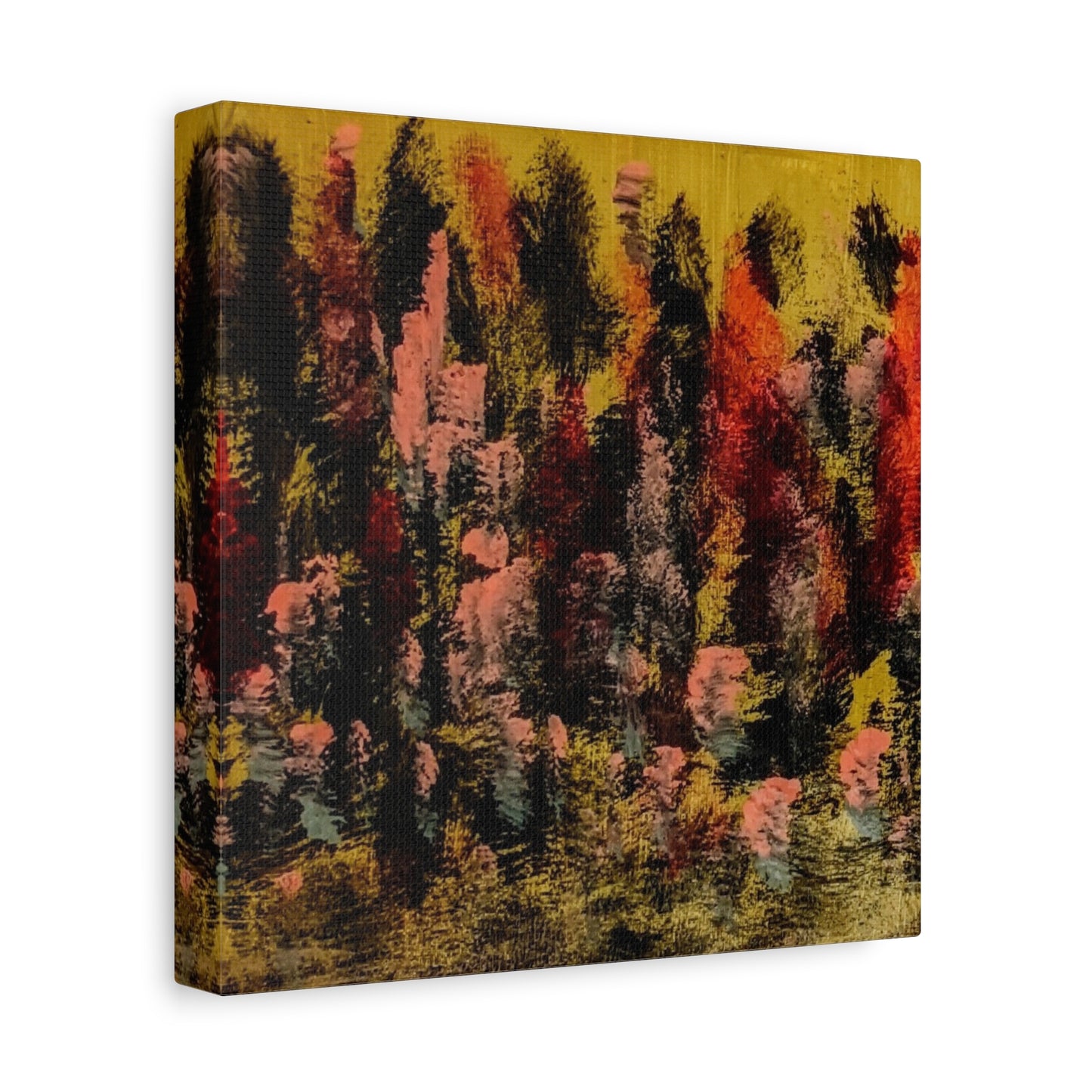 Autumn Forest Abstract — Matte Stretched Canvas
