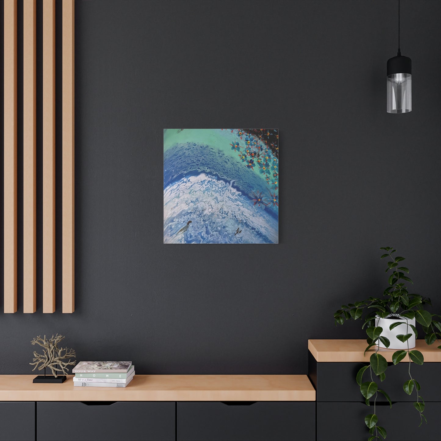 floetrol&flowers - Abstract Matte Canvas Print — Floral Accents Stretched Wall Art