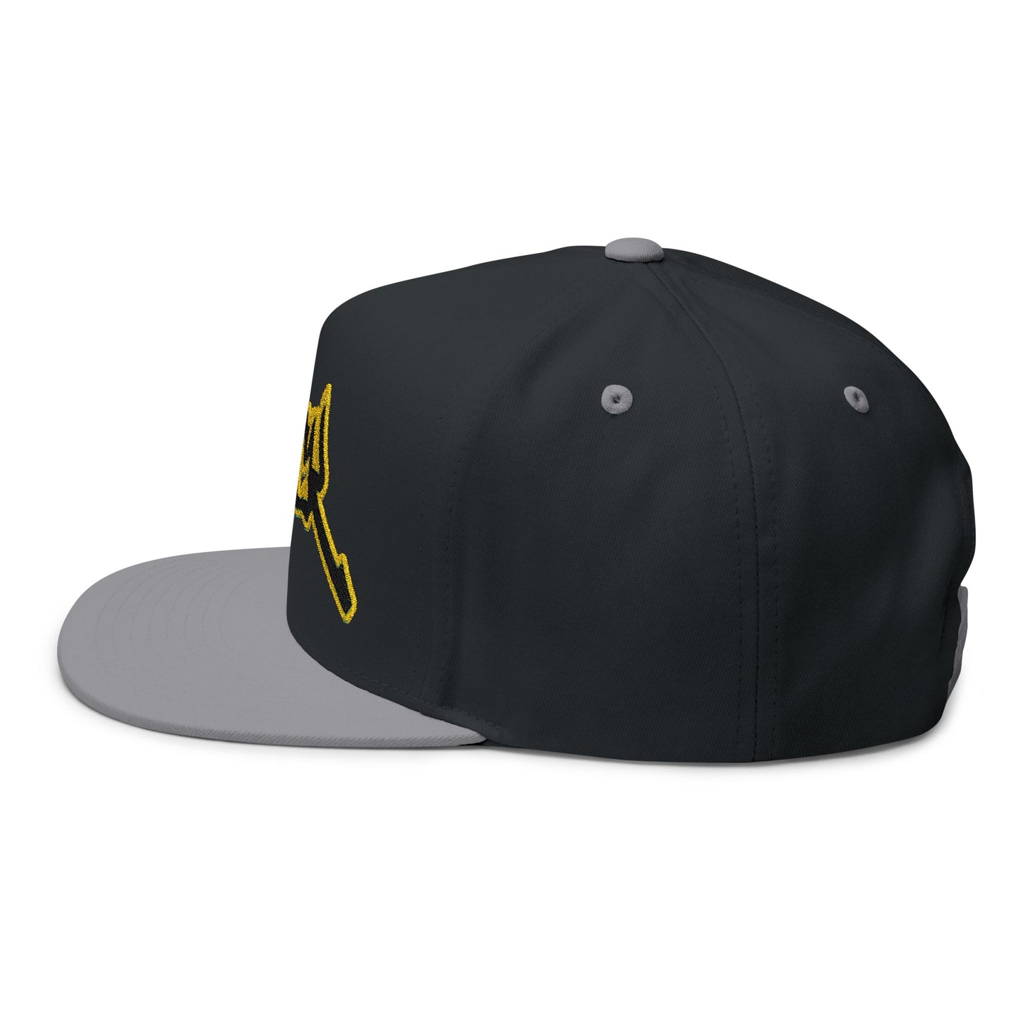 triple_siiick - Embroidered Snapback Hat — "siiick" Yellow Outline