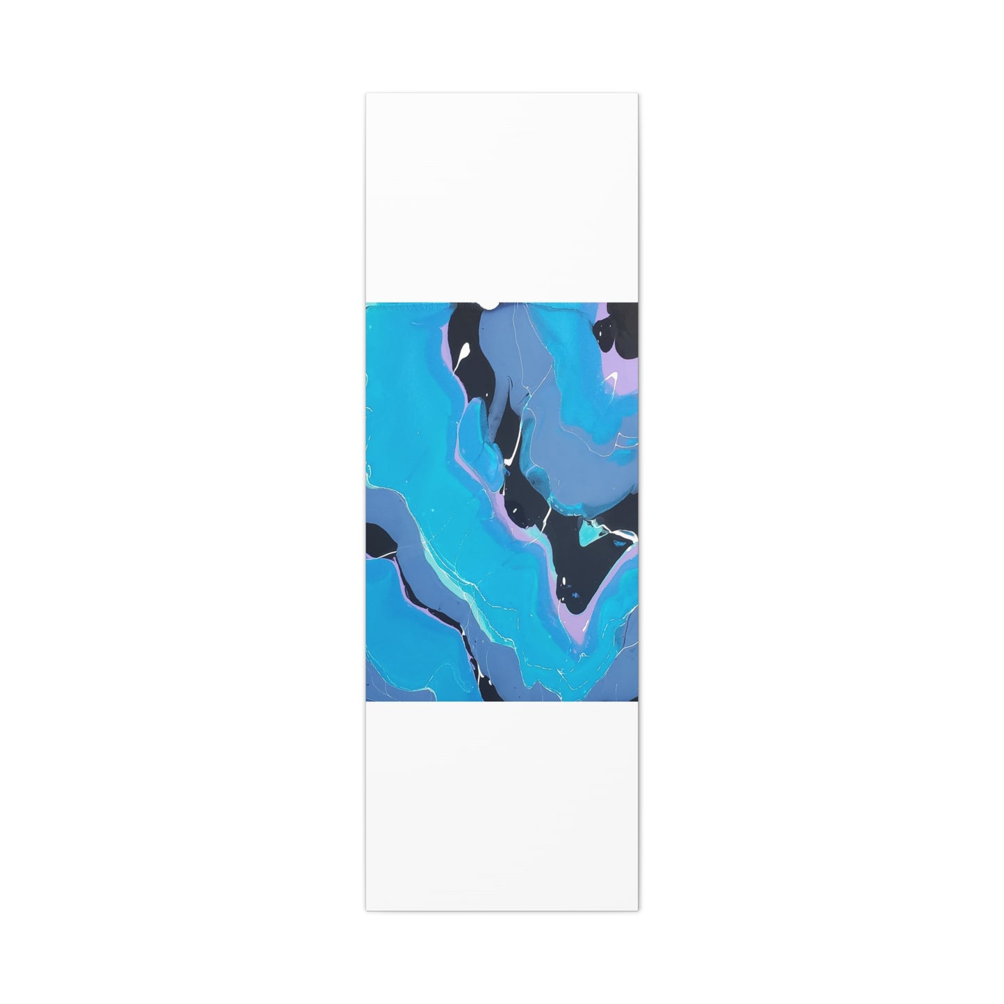 Abstract Blue Fluid Art Canvas Print — Matte Stretched Wall Art 1.25"