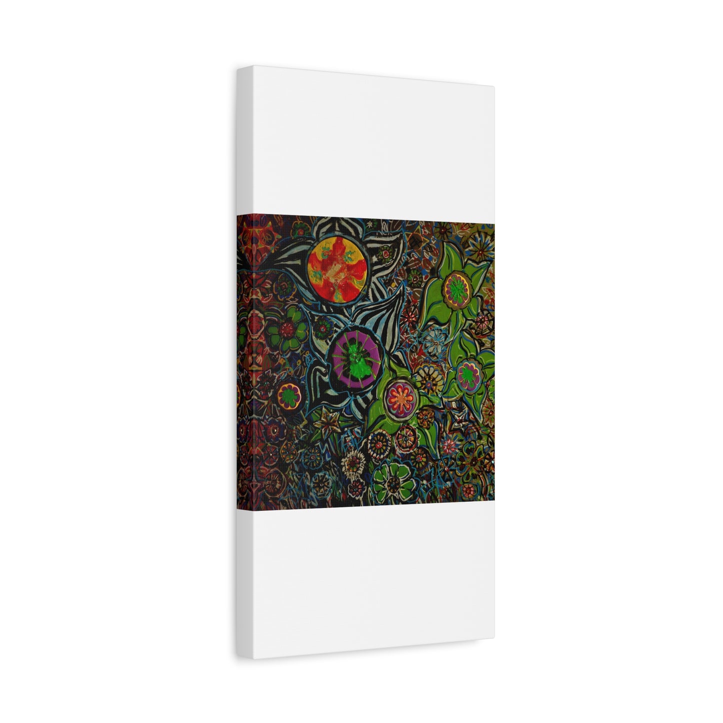Urban_gardening-03 - Psychedelic Floral Canvas Print — Vibrant Abstract Garden Wall Art