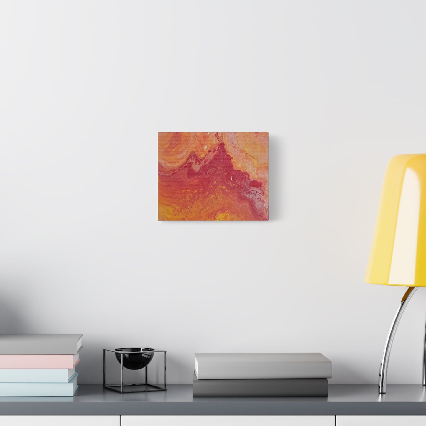 Abstract Pepto Popured - Sunset Swirl Matte Canvas Art - Stretched 1.25"