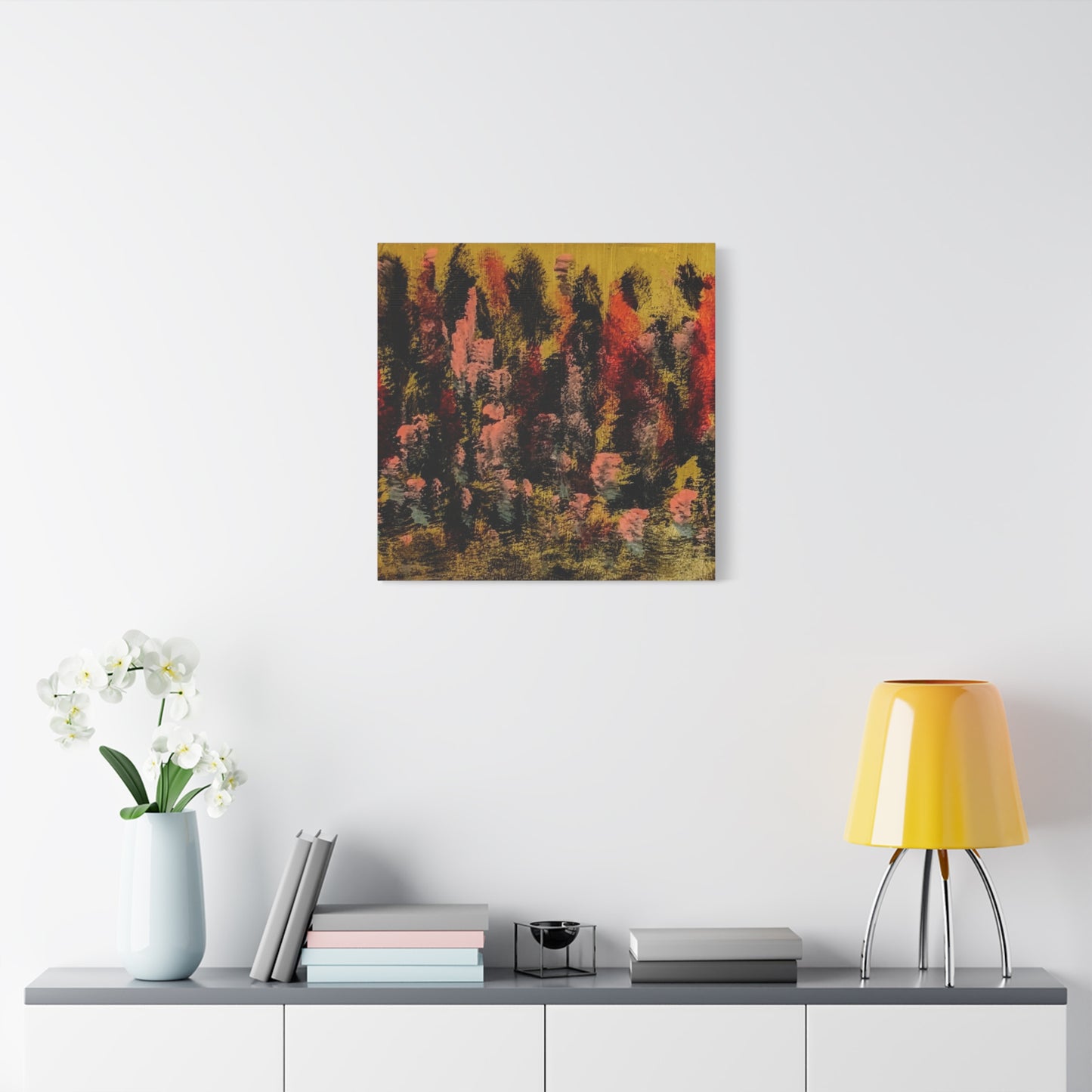 Autumn Forest Abstract — Matte Stretched Canvas