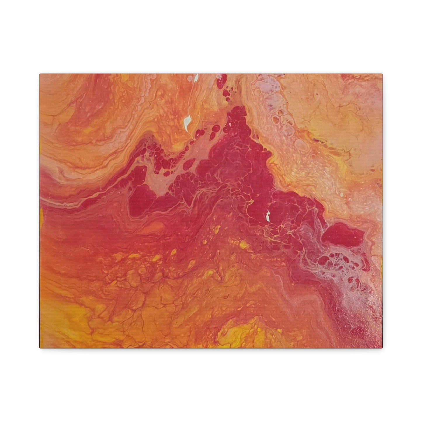 Abstract Pepto Popured - Sunset Swirl Matte Canvas Art - Stretched 1.25"