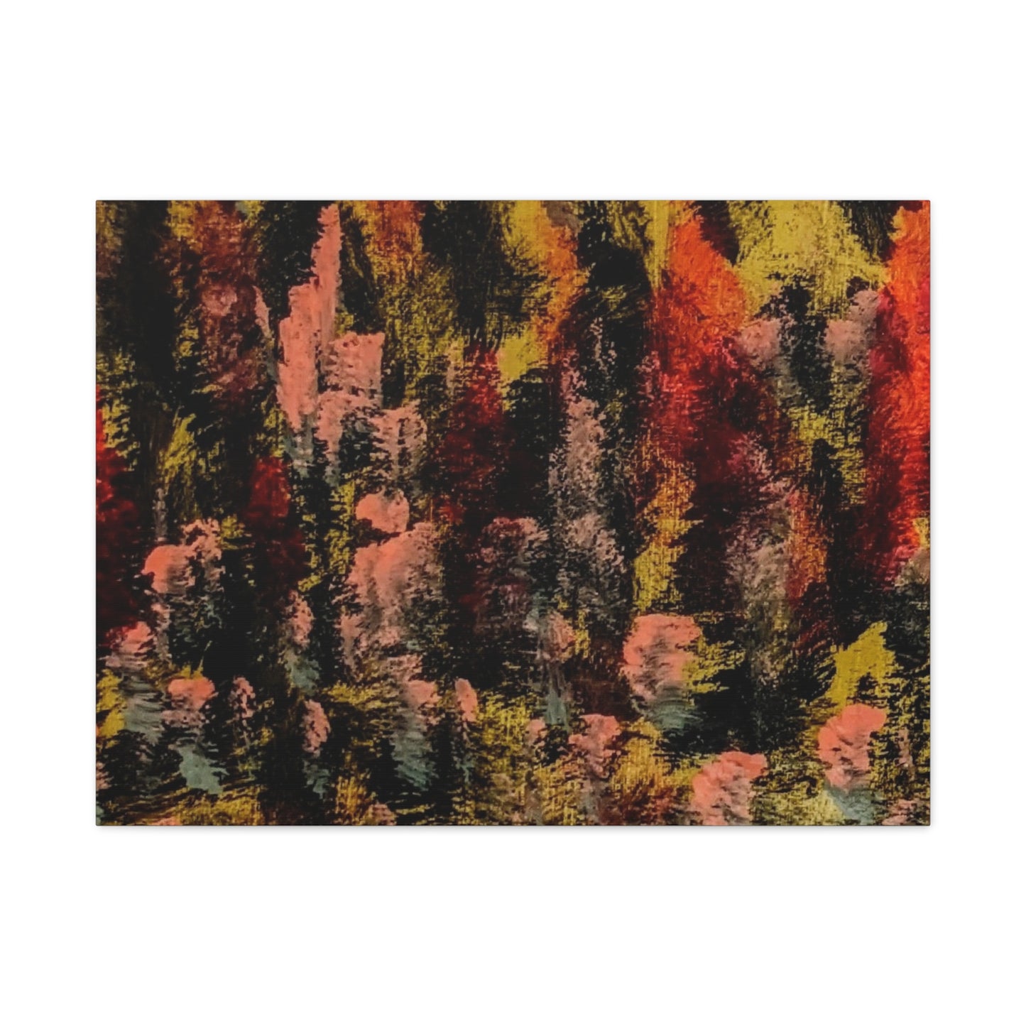 Autumn Forest Abstract — Matte Stretched Canvas