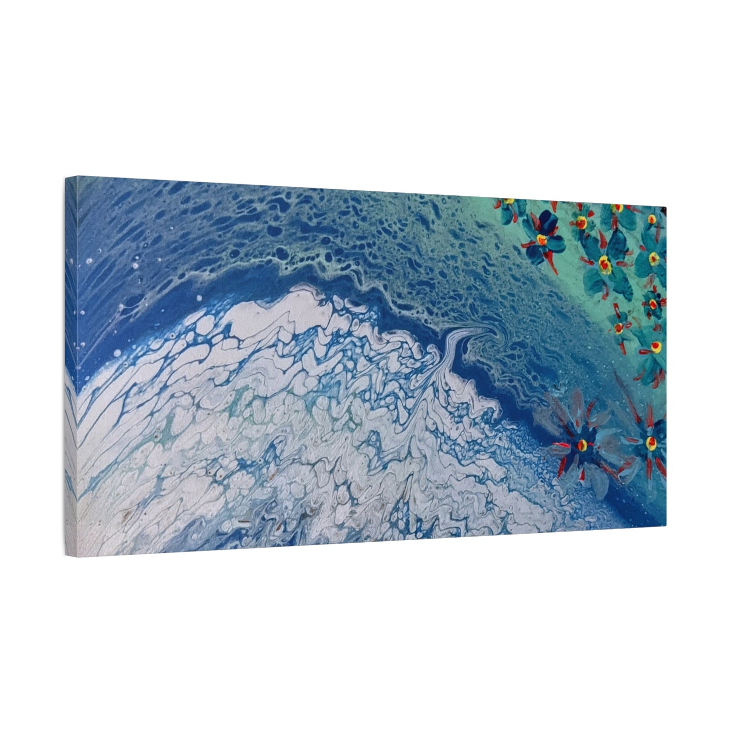 floetrol&flowers - Abstract Matte Canvas Print — Floral Accents Stretched Wall Art