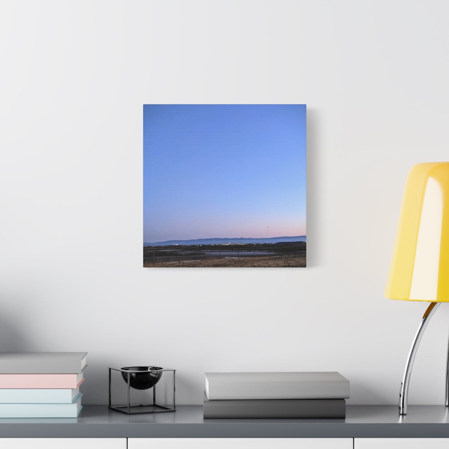 Serene Blue Horizon Matte Canvas Print — Stretched Wall Art