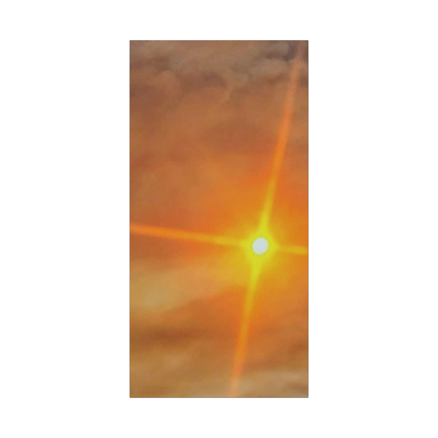 Sunburst Sunset Canvas Print — Warm Abstract Wall Art