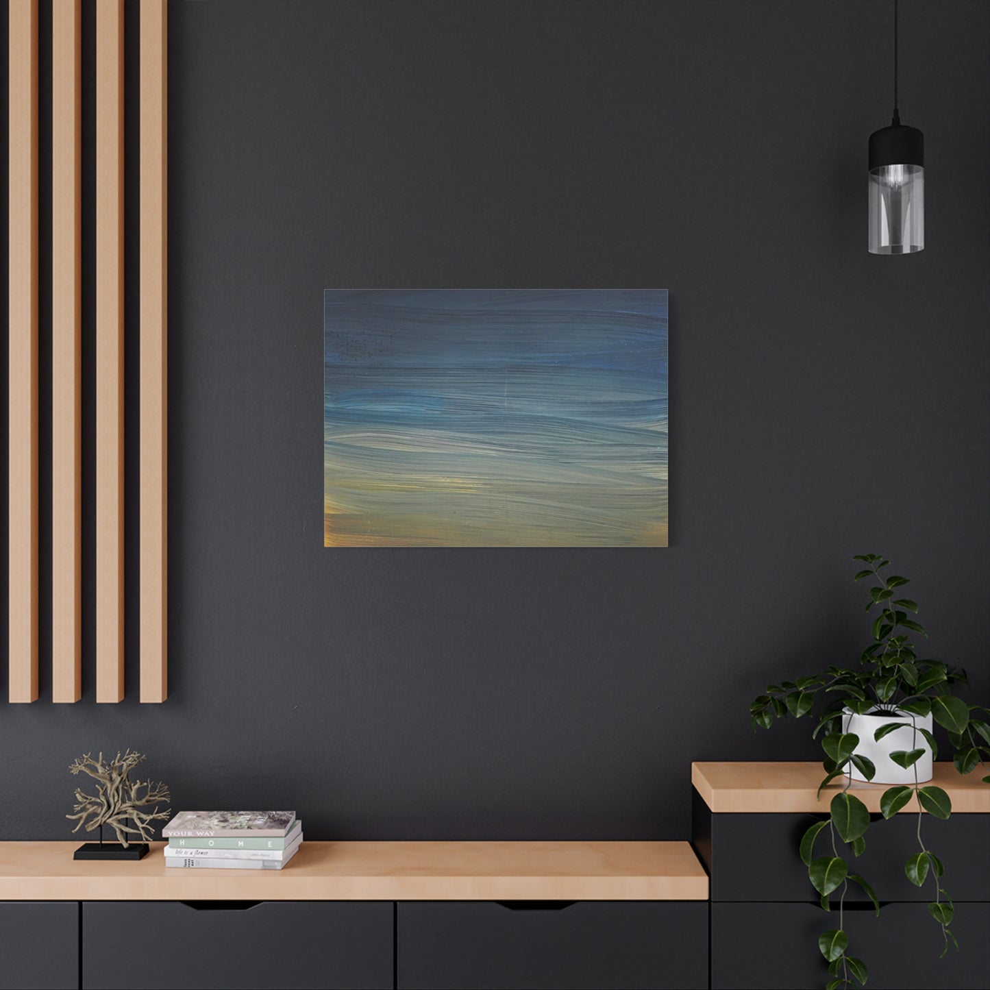 Abstract Coastal Sunset Canvas Print — Matte Stretched Wall Art
