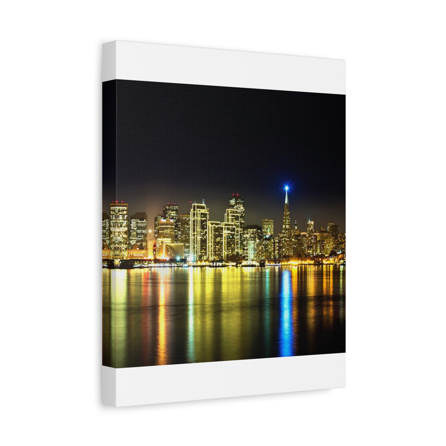 San Francisco Night Skyline Matte Canvas Print — Stretched 1.25"