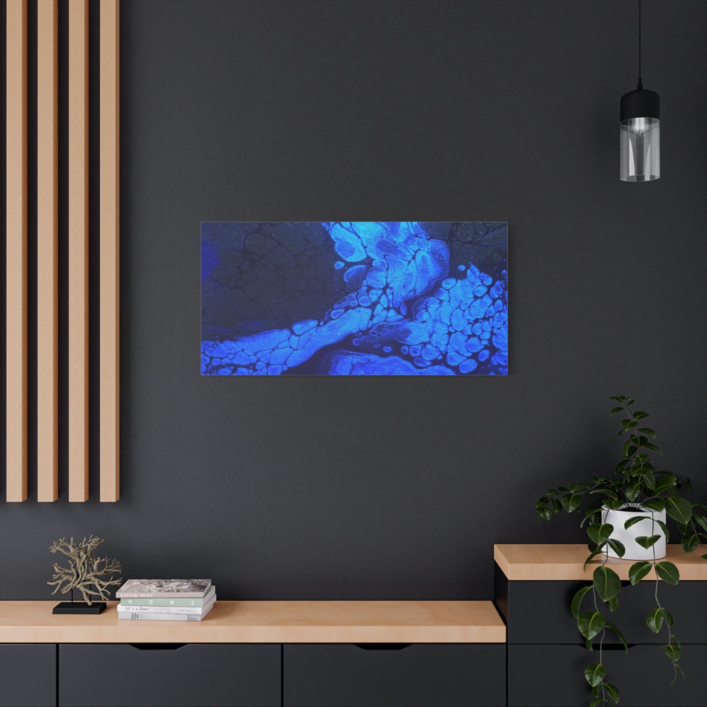Abstract Blue Ocean Canvas Print — Matte Stretched Wall Art