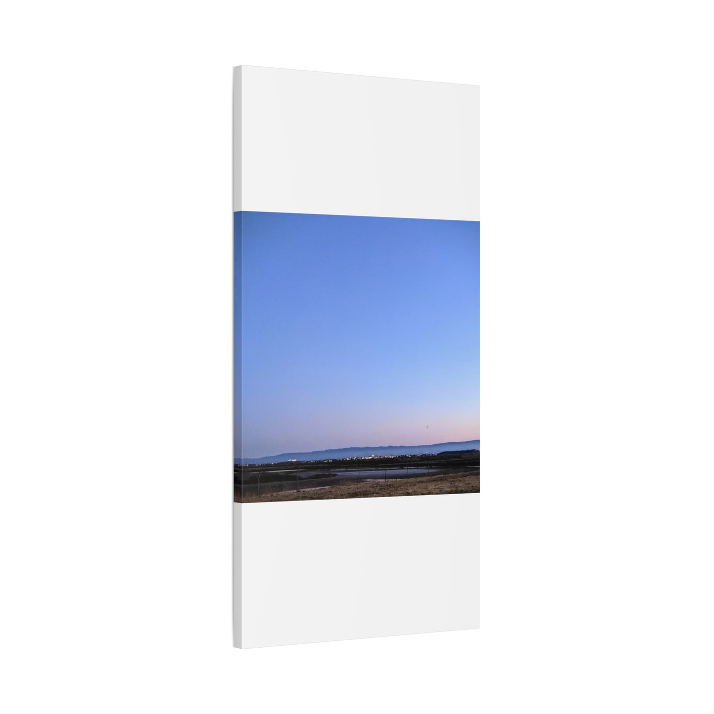 Serene Blue Horizon Matte Canvas Print — Stretched Wall Art