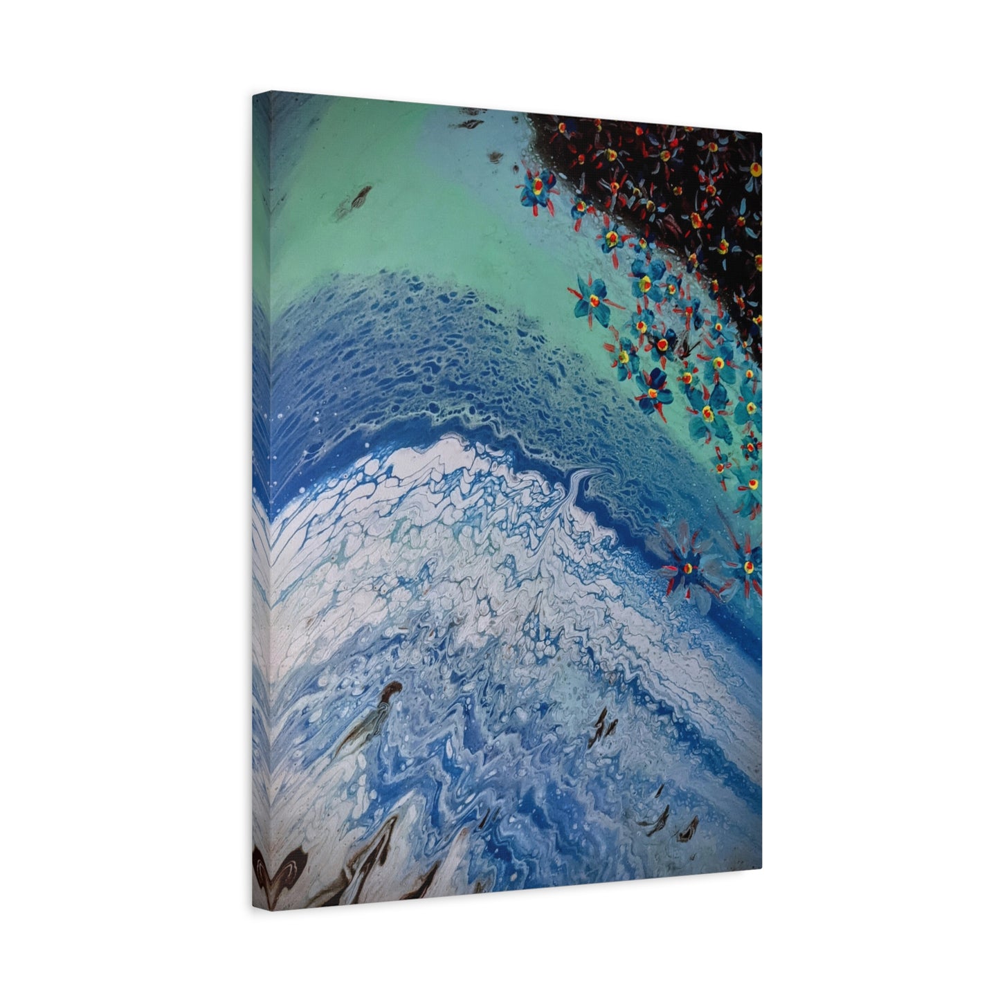 floetrol&flowers - Abstract Matte Canvas Print — Floral Accents Stretched Wall Art