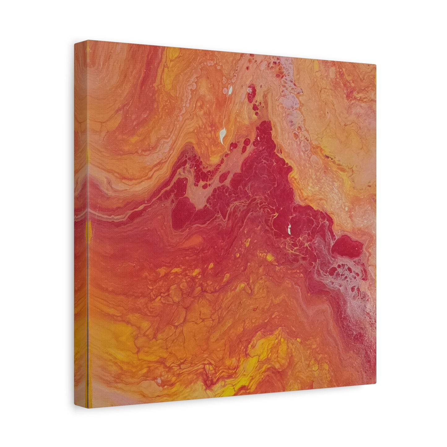 Abstract Pepto Popured - Sunset Swirl Matte Canvas Art - Stretched 1.25"