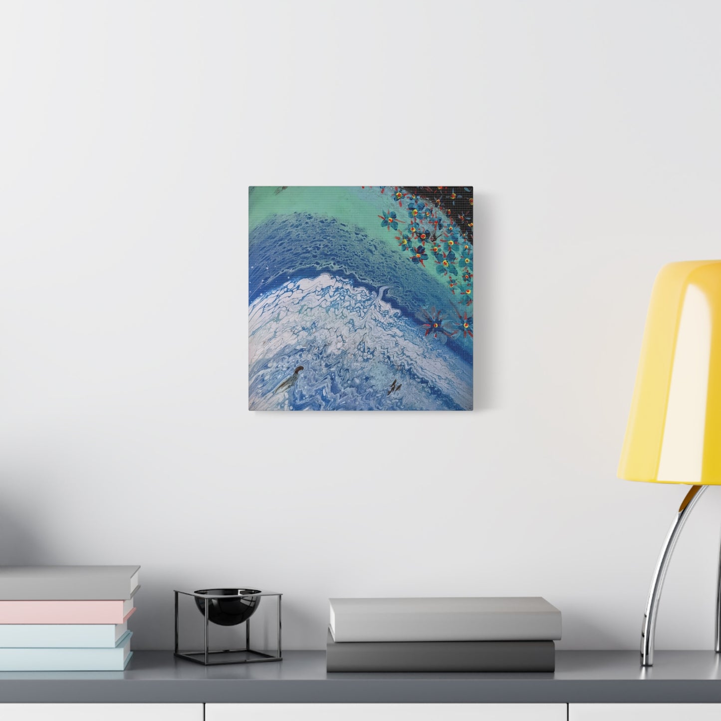 floetrol&flowers - Abstract Matte Canvas Print — Floral Accents Stretched Wall Art