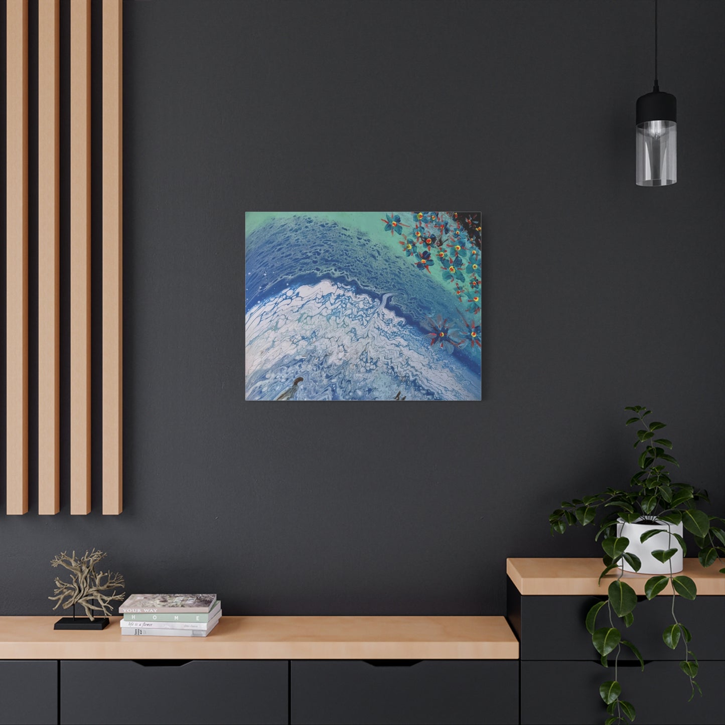 floetrol&flowers - Abstract Matte Canvas Print — Floral Accents Stretched Wall Art