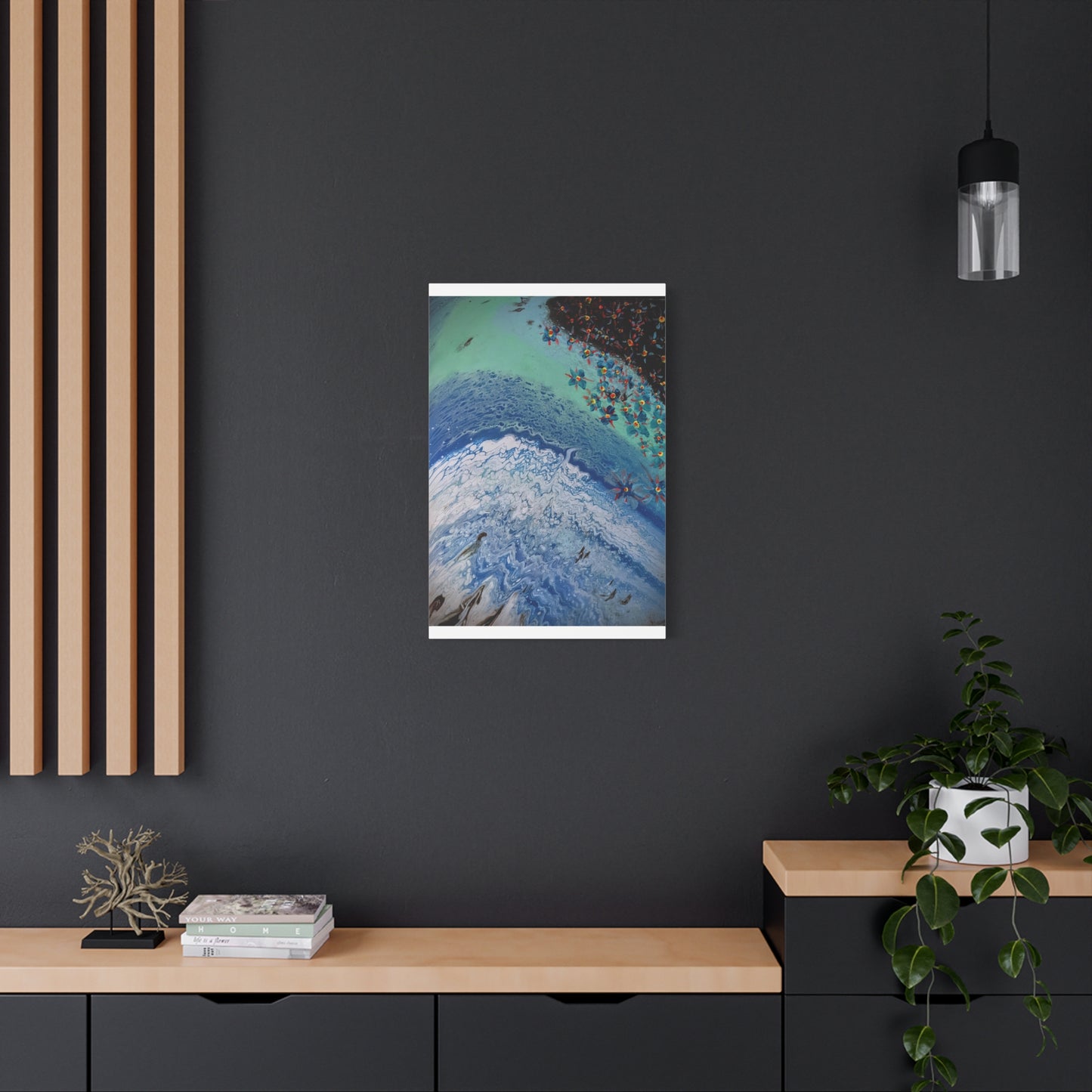 floetrol&flowers - Abstract Matte Canvas Print — Floral Accents Stretched Wall Art