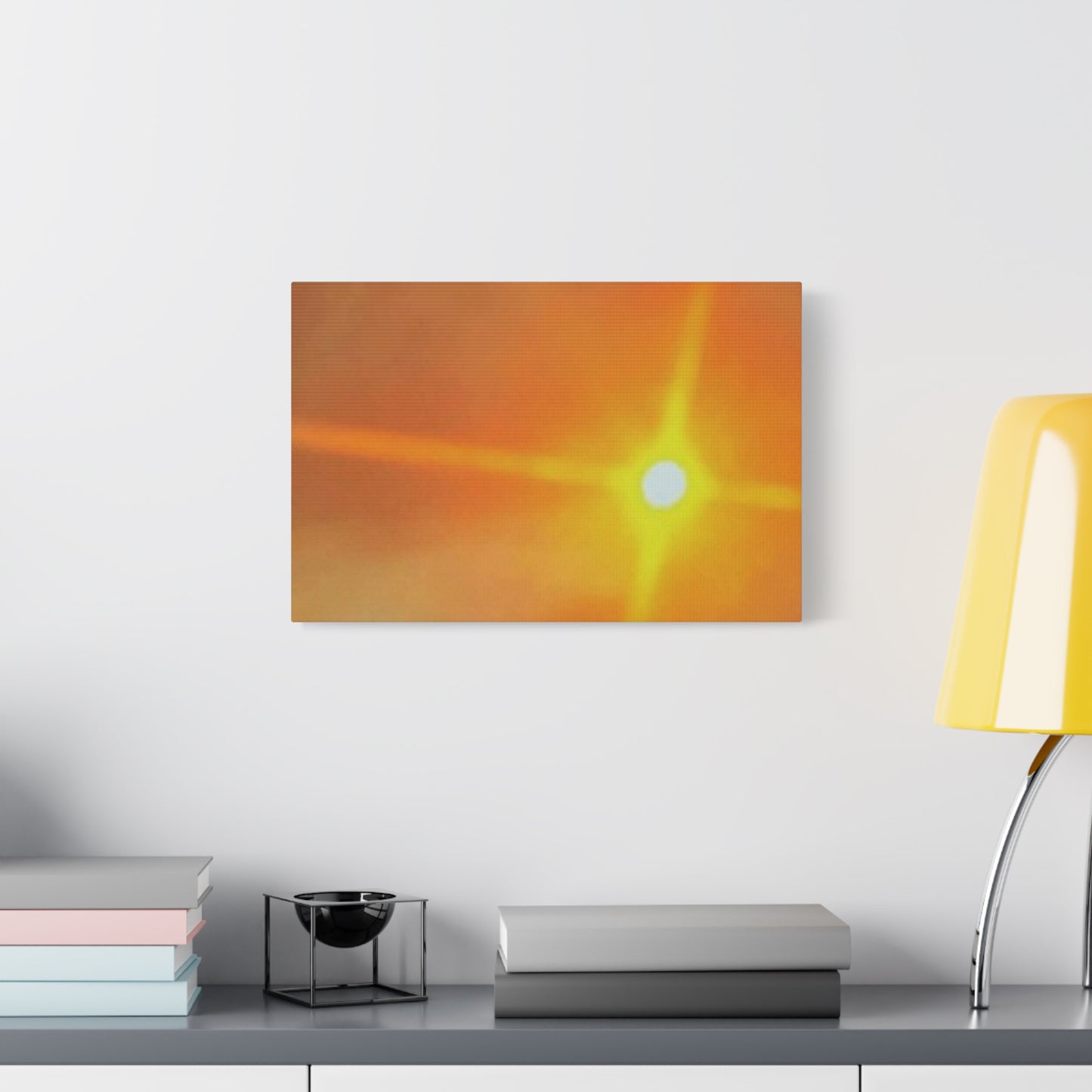 Sunburst Sunset Canvas Print — Warm Abstract Wall Art