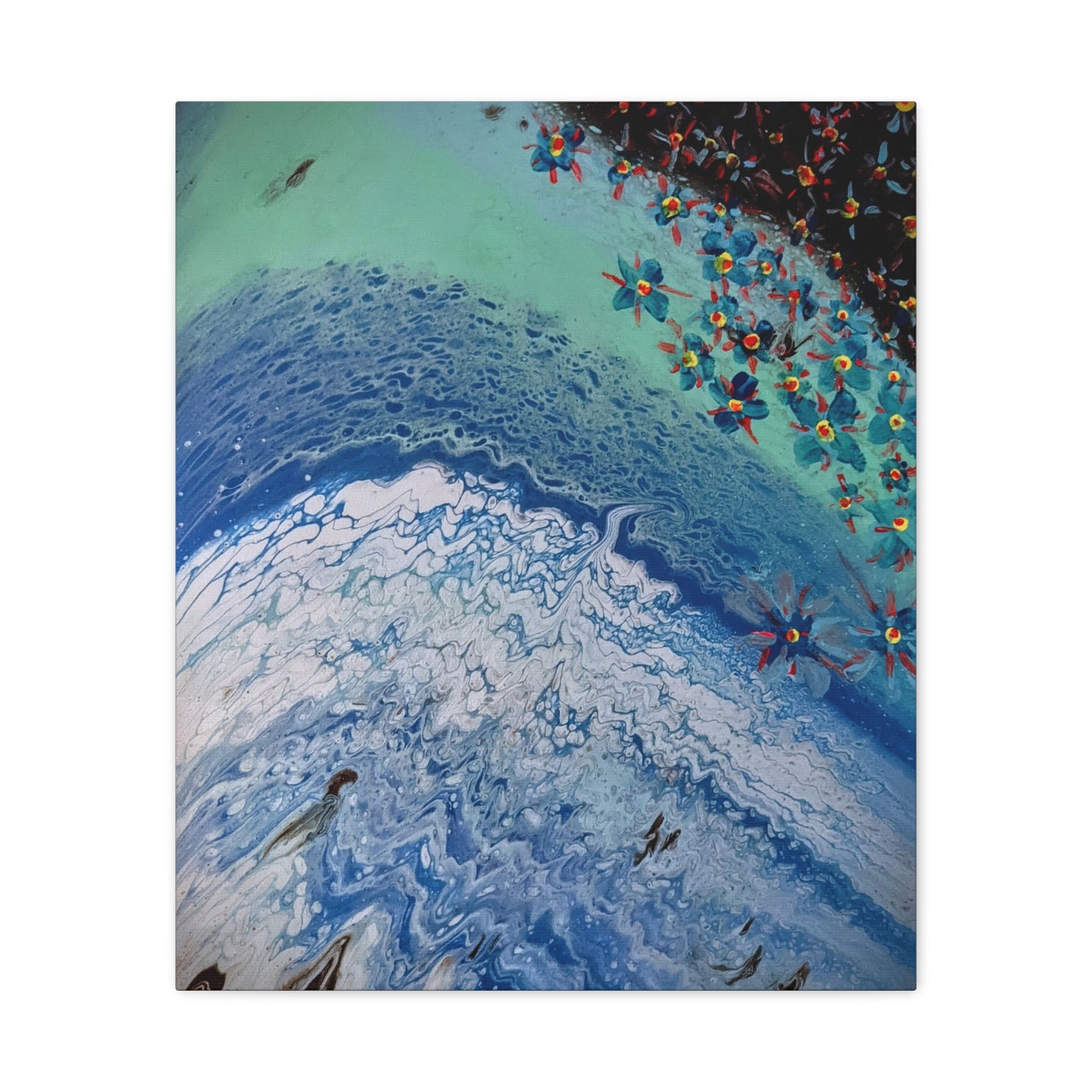 floetrol&flowers - Abstract Matte Canvas Print — Floral Accents Stretched Wall Art