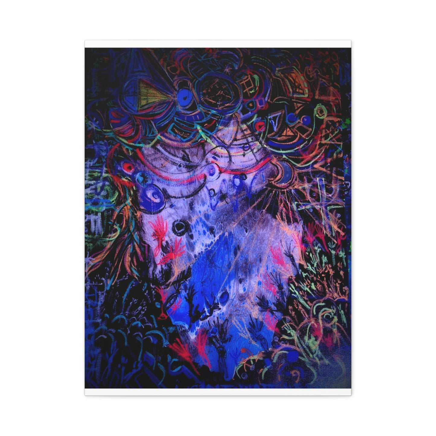 soul_extractions - Abstract Neon Canvas Art - Vibrant Psychedelic Wall Decor