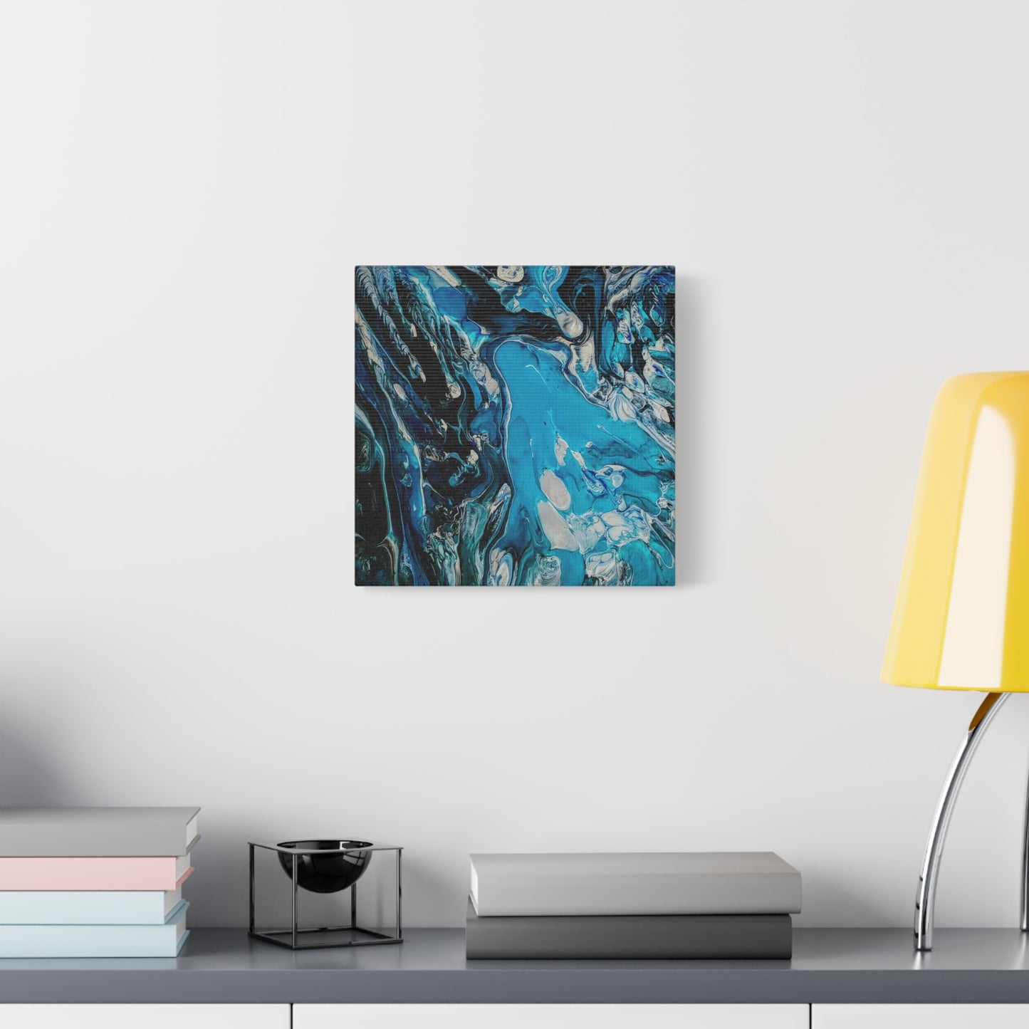 Blue Ocean Abstract Matte Canvas Print — Stretched Wall Art