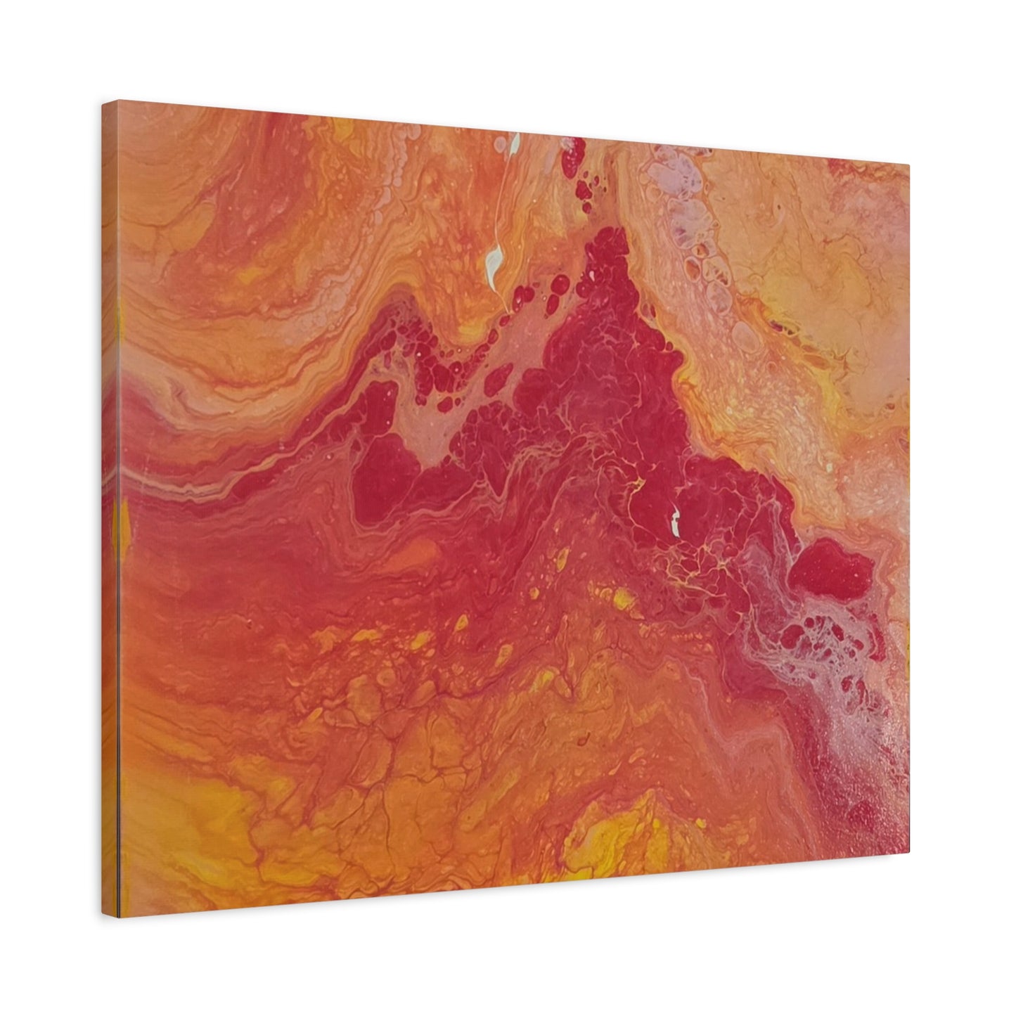 Abstract Pepto Popured - Sunset Swirl Matte Canvas Art - Stretched 1.25"