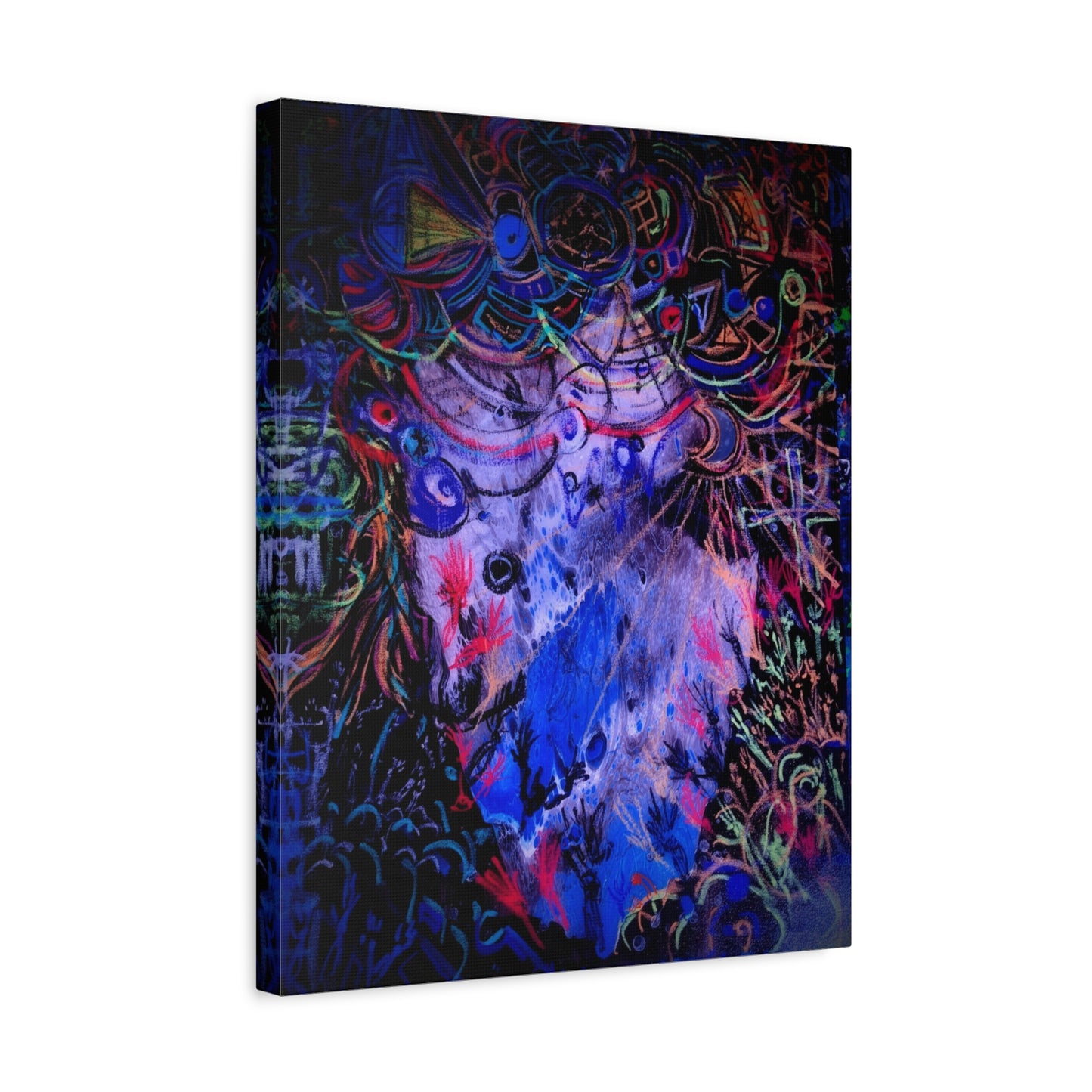 soul_extractions - Abstract Neon Canvas Art - Vibrant Psychedelic Wall Decor