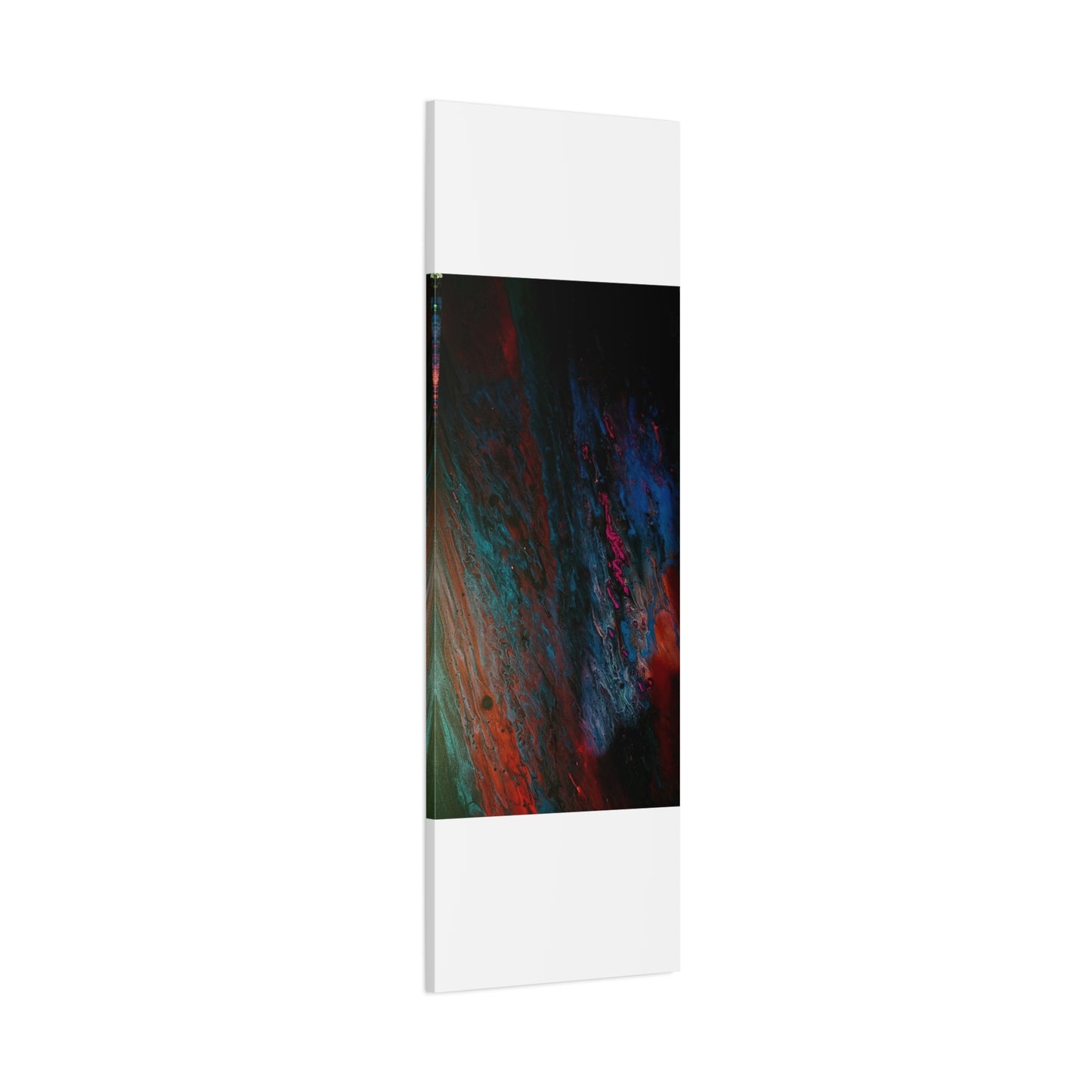 Abstract Fluid Art Canvas Wall Art - Jupiter pour — Vibrant Ocean Night Matte Stretched Canvas