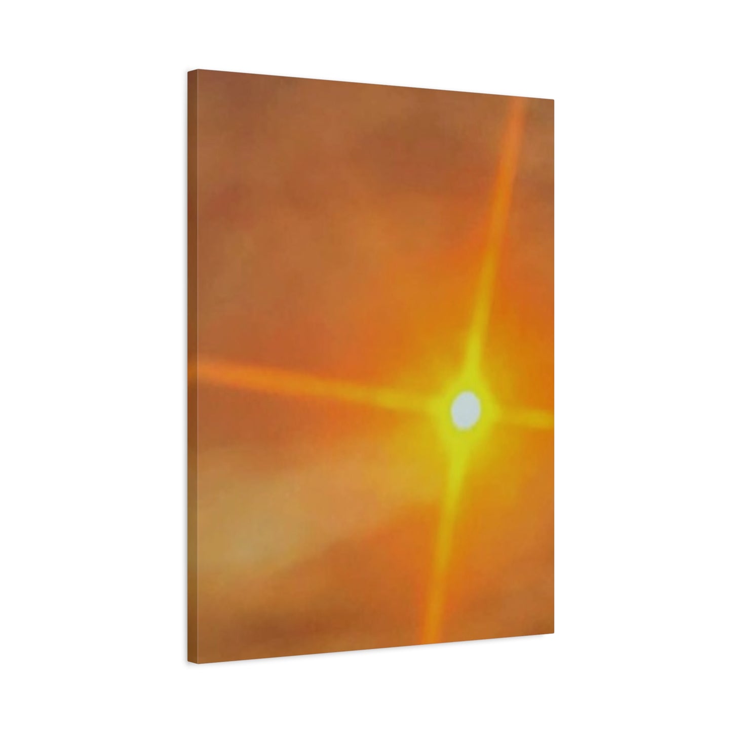 Sunburst Sunset Canvas Print — Warm Abstract Wall Art