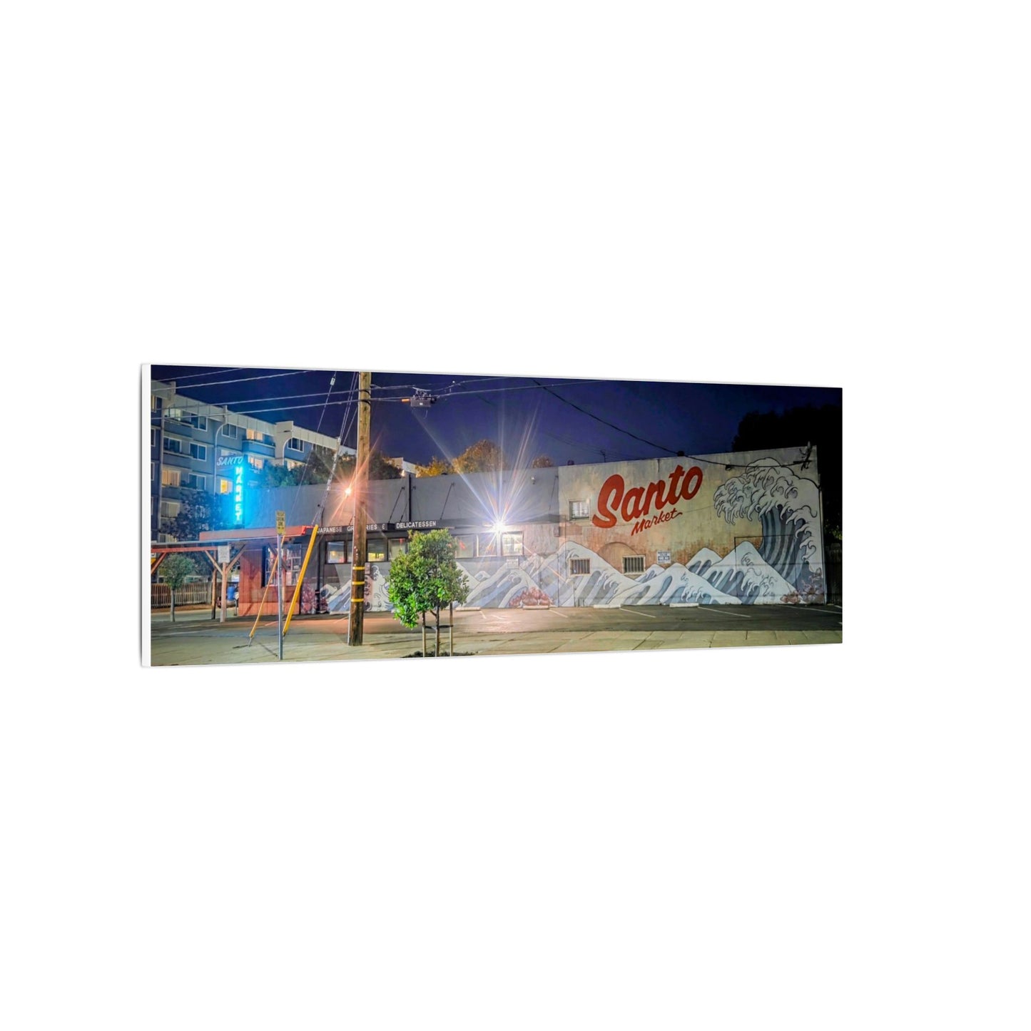 Santo Market Mural (7th&taylor)— Nighttime Urban Wall Art