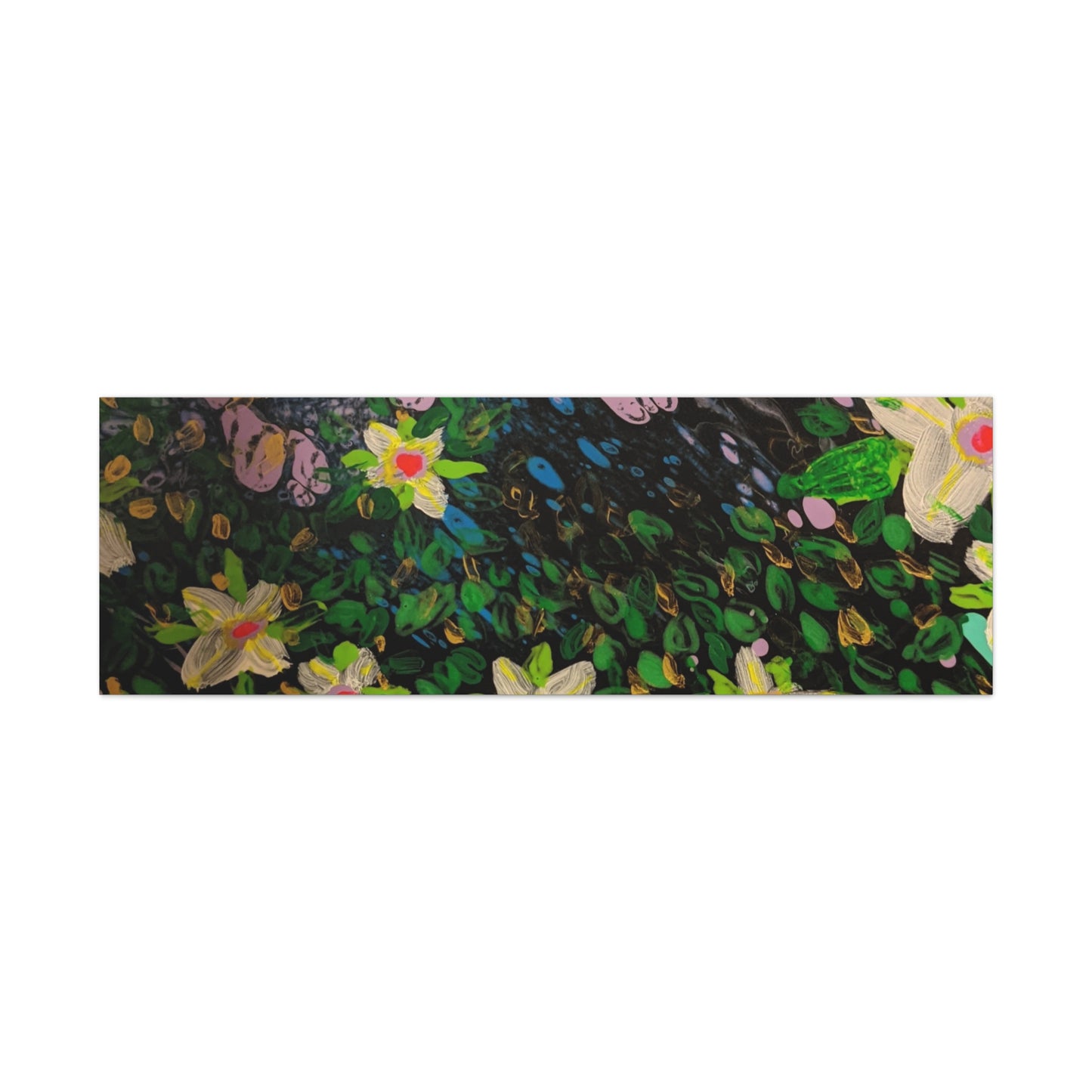 Floetrol&Flowers - Night Pour Garden Matte Canvas Print — Stretched Wall Art