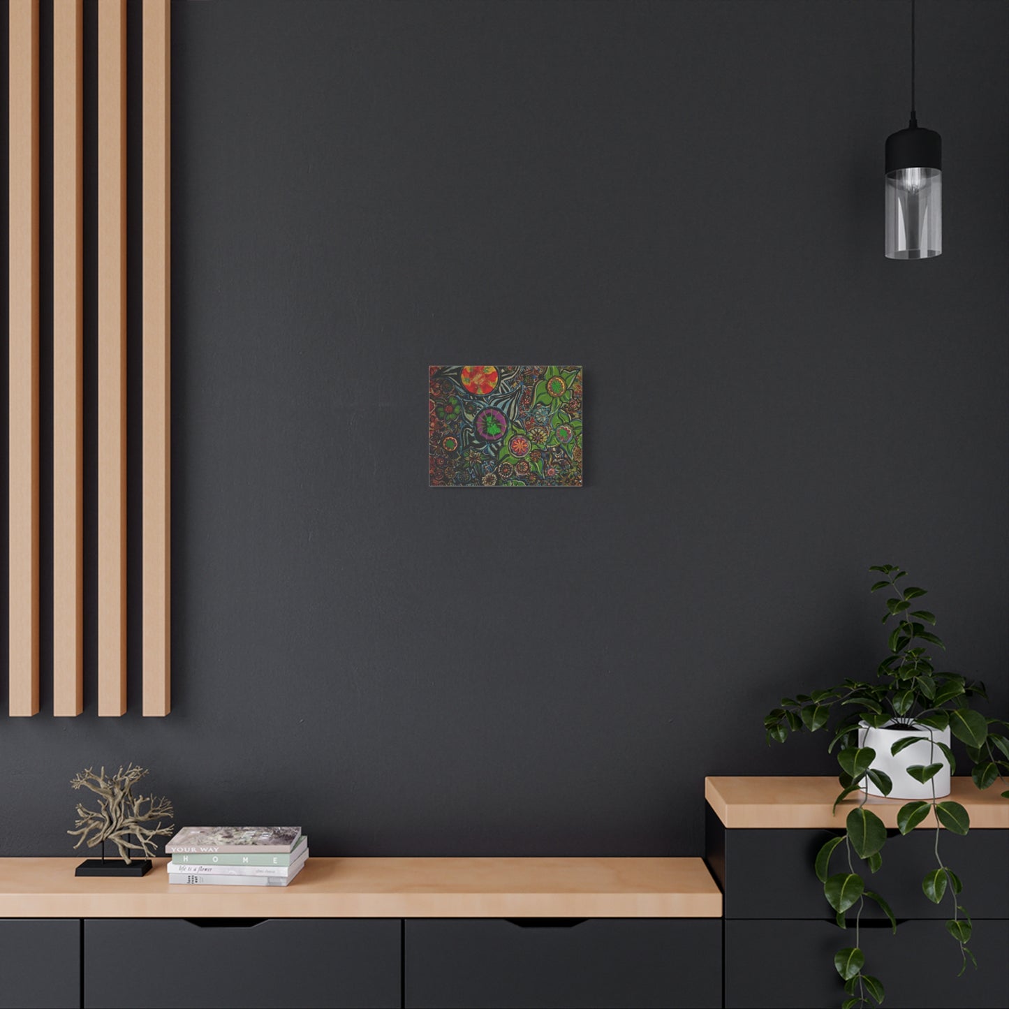 Urban_gardening-03 - Psychedelic Floral Canvas Print — Vibrant Abstract Garden Wall Art